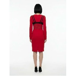 Bordeaux Elastane Cocktail Dress