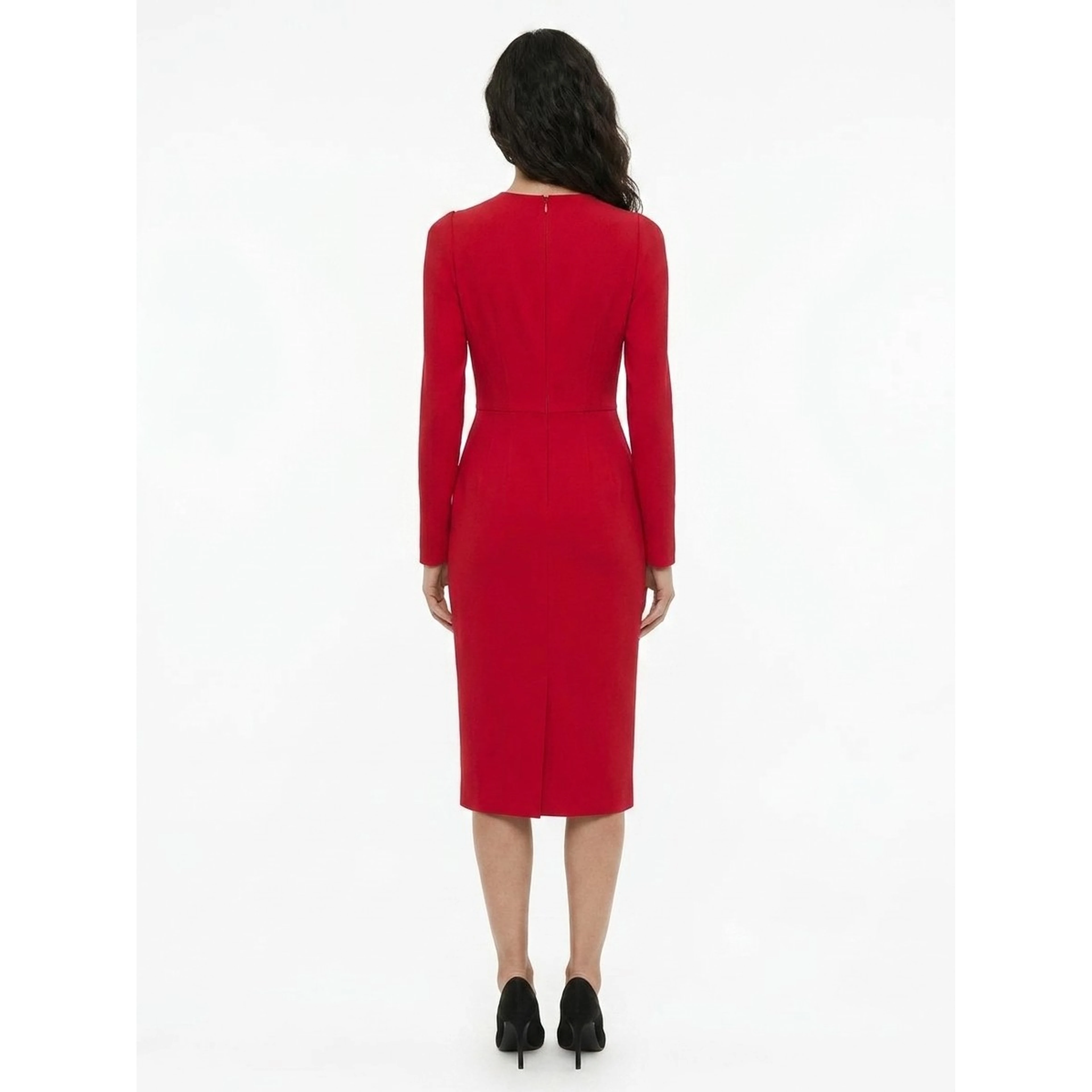 Red Acetate Casual Dress