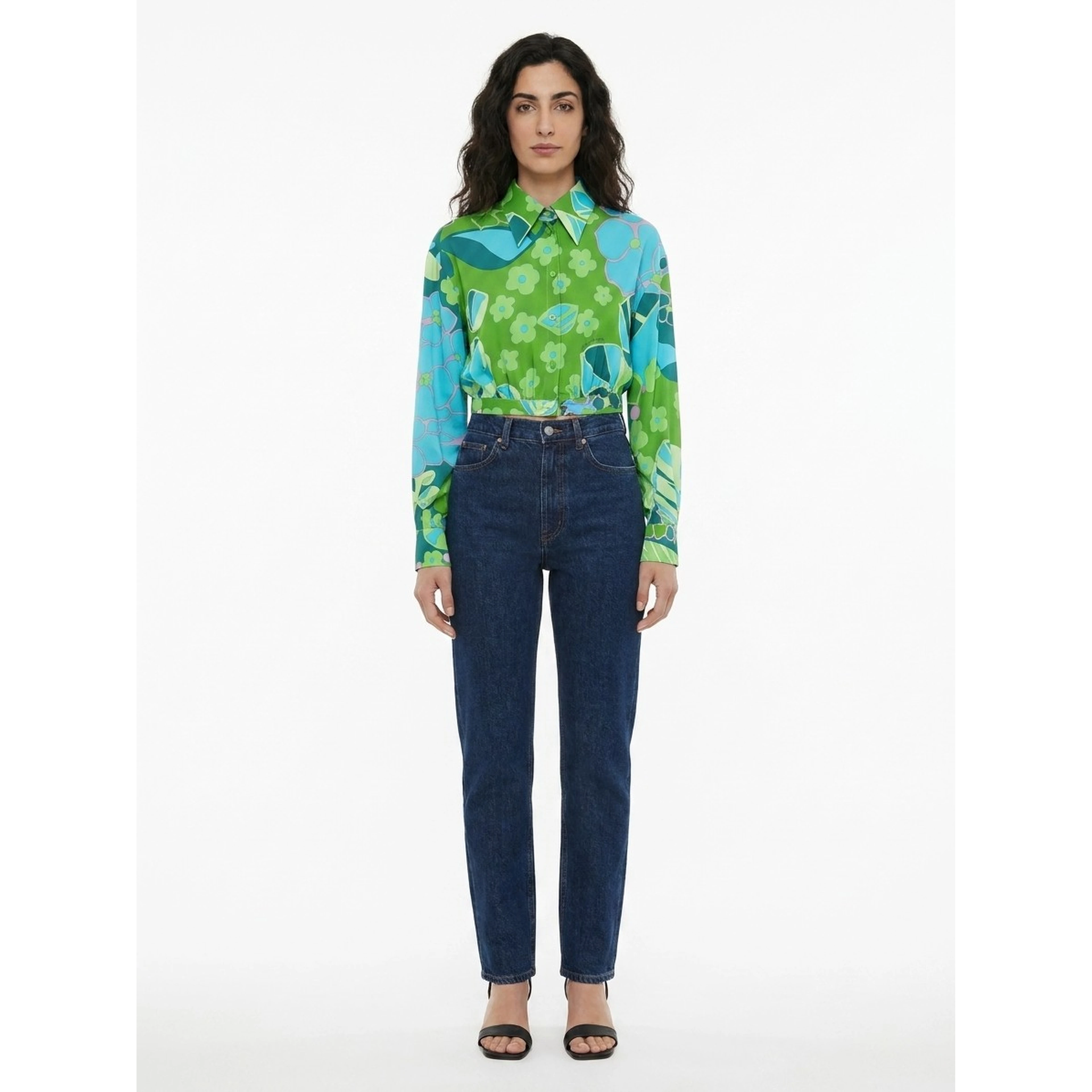 Multicolor Elastane Pattern Shirt