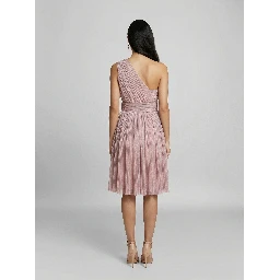Purple Cotton Cocktail Dress