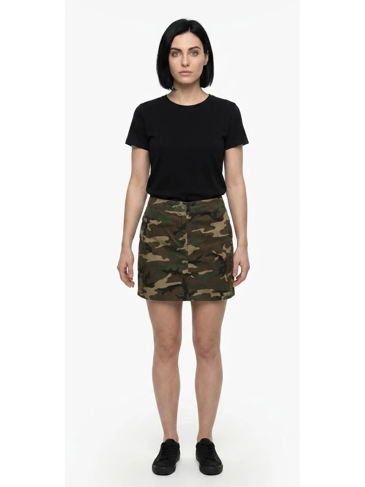 Multicolor Cotton Mini Skirt