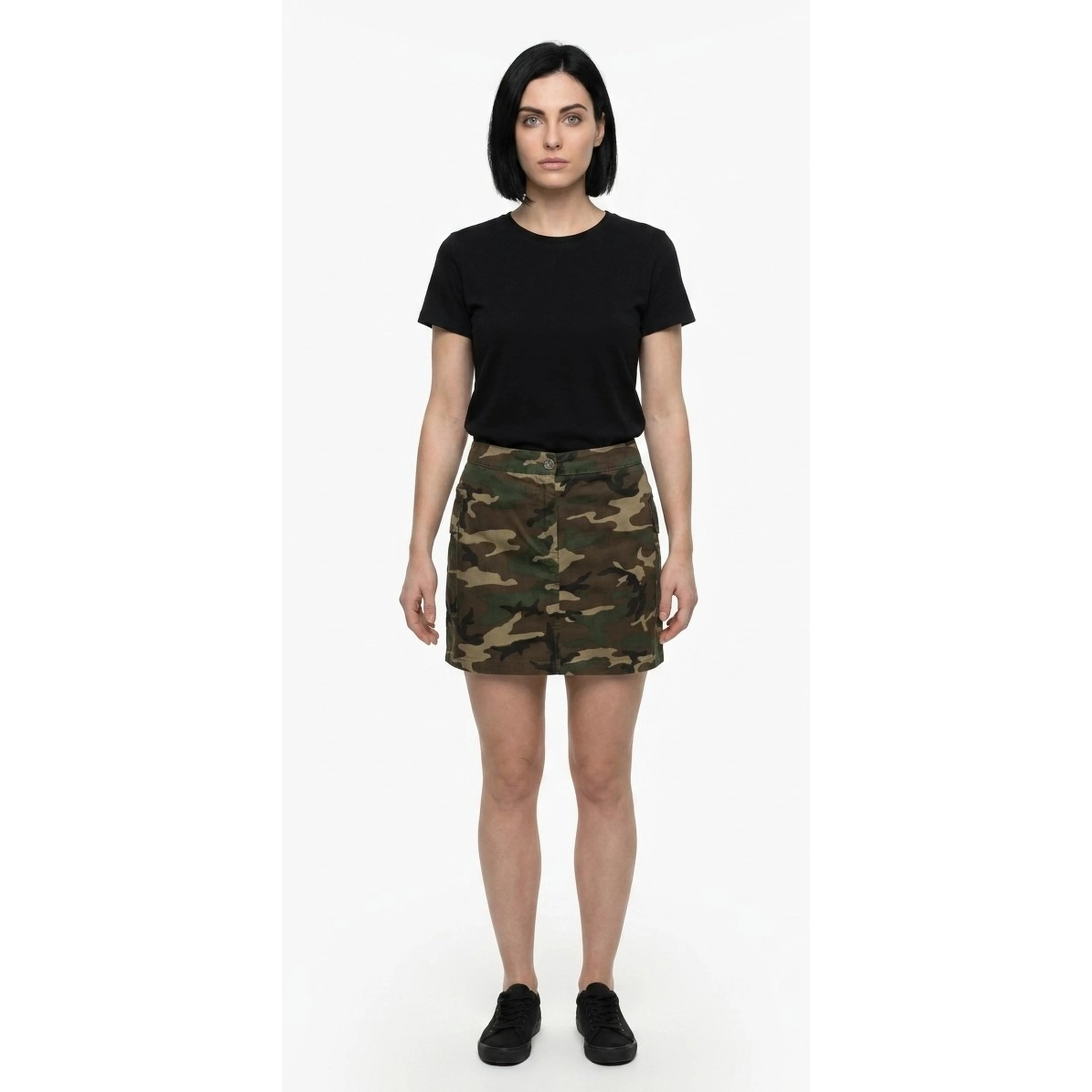 Multicolor Cotton Mini Skirt