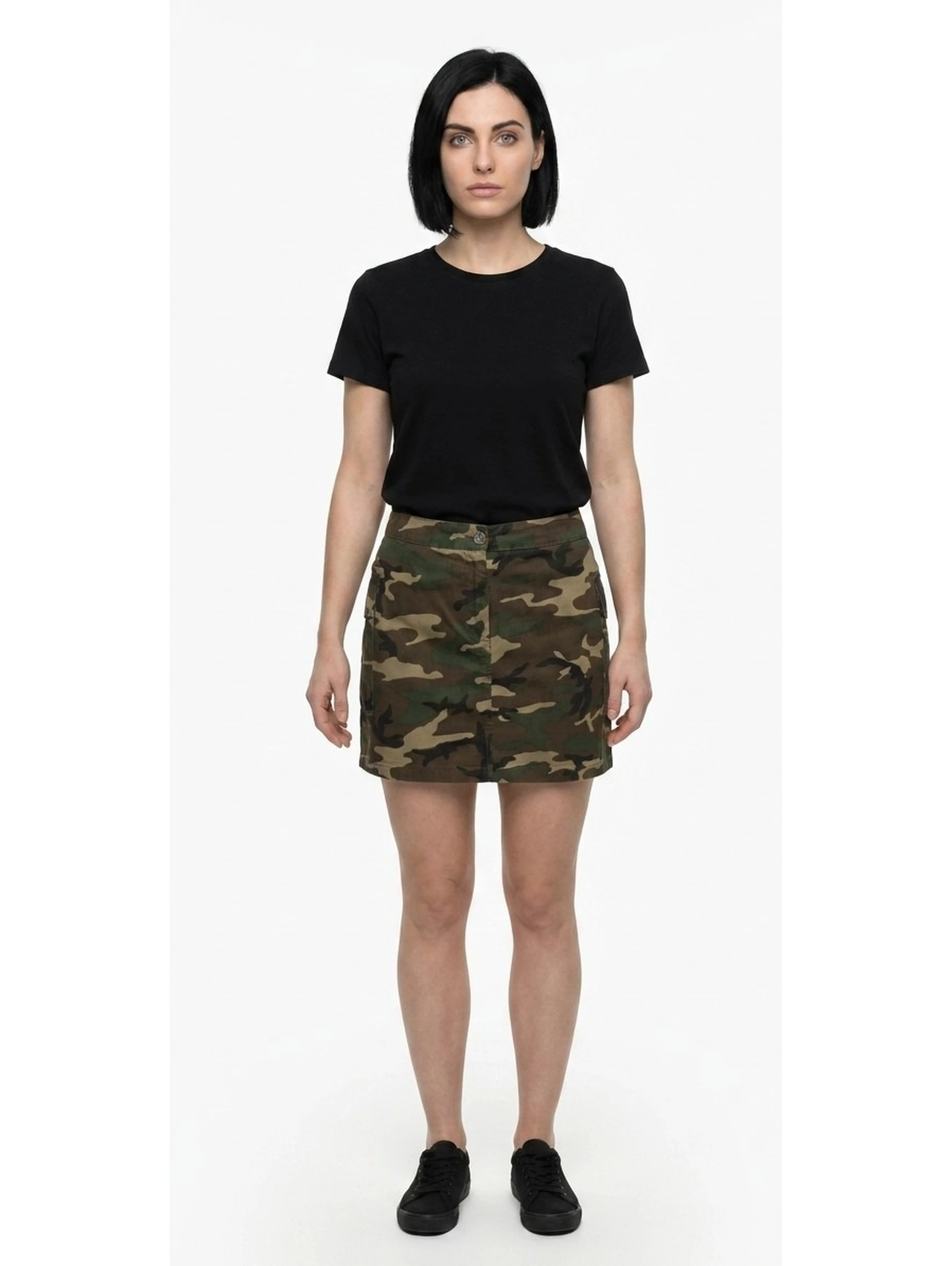 Multicolor Cotton Mini Skirt
