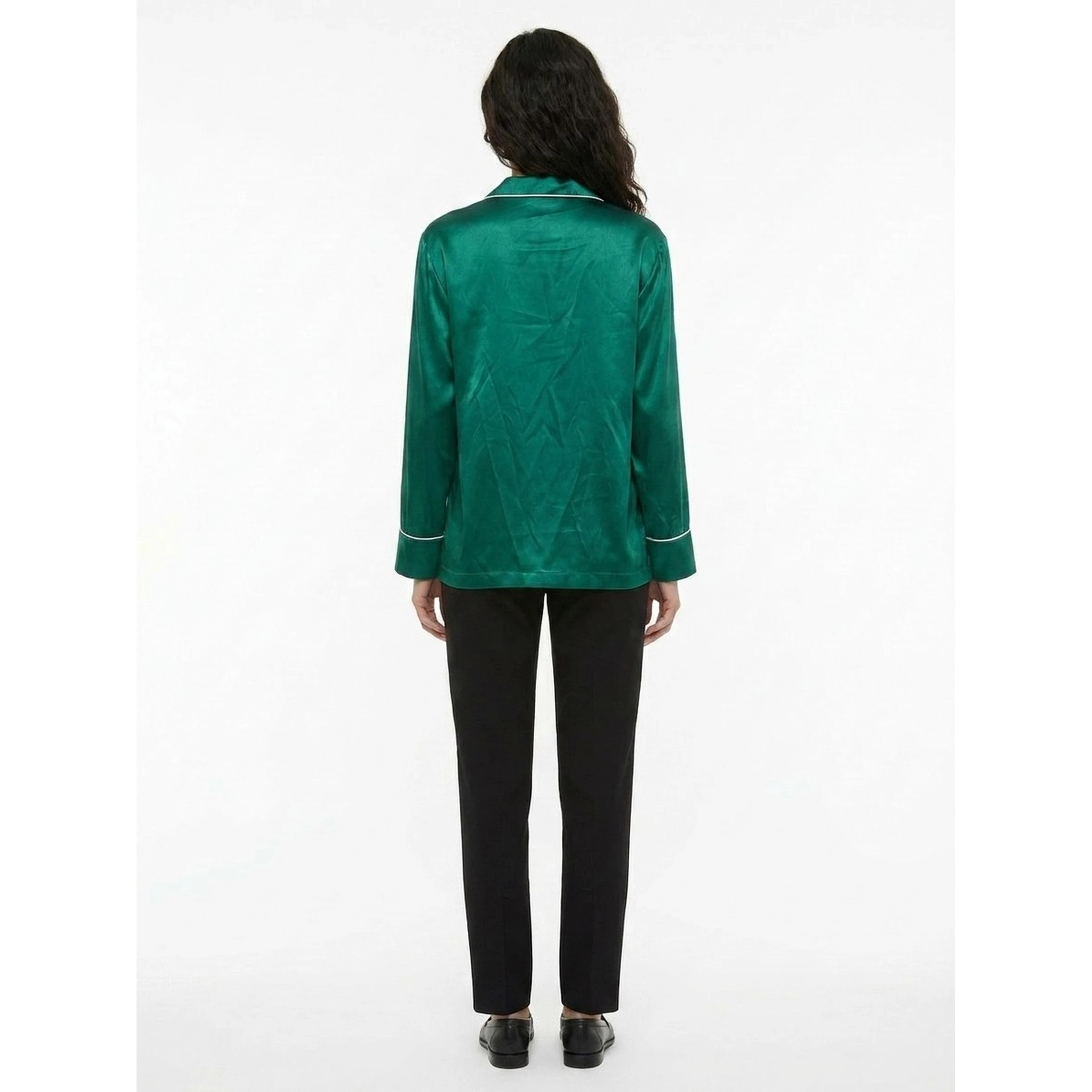 Green Silk Top Sleepwear