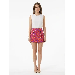 Multicolor Cotton Mini Skirt