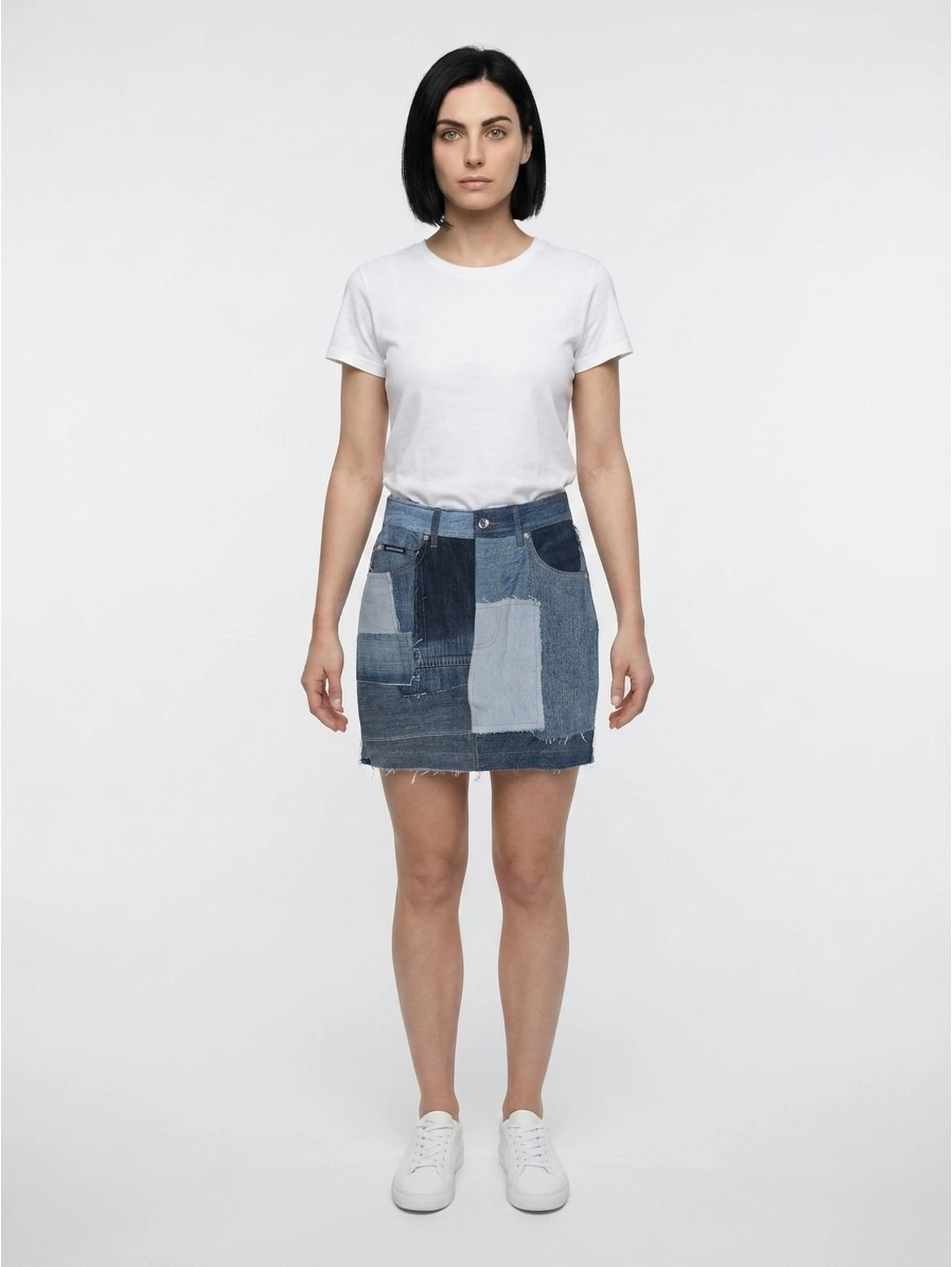 Multicolor Cotton Mini Skirt