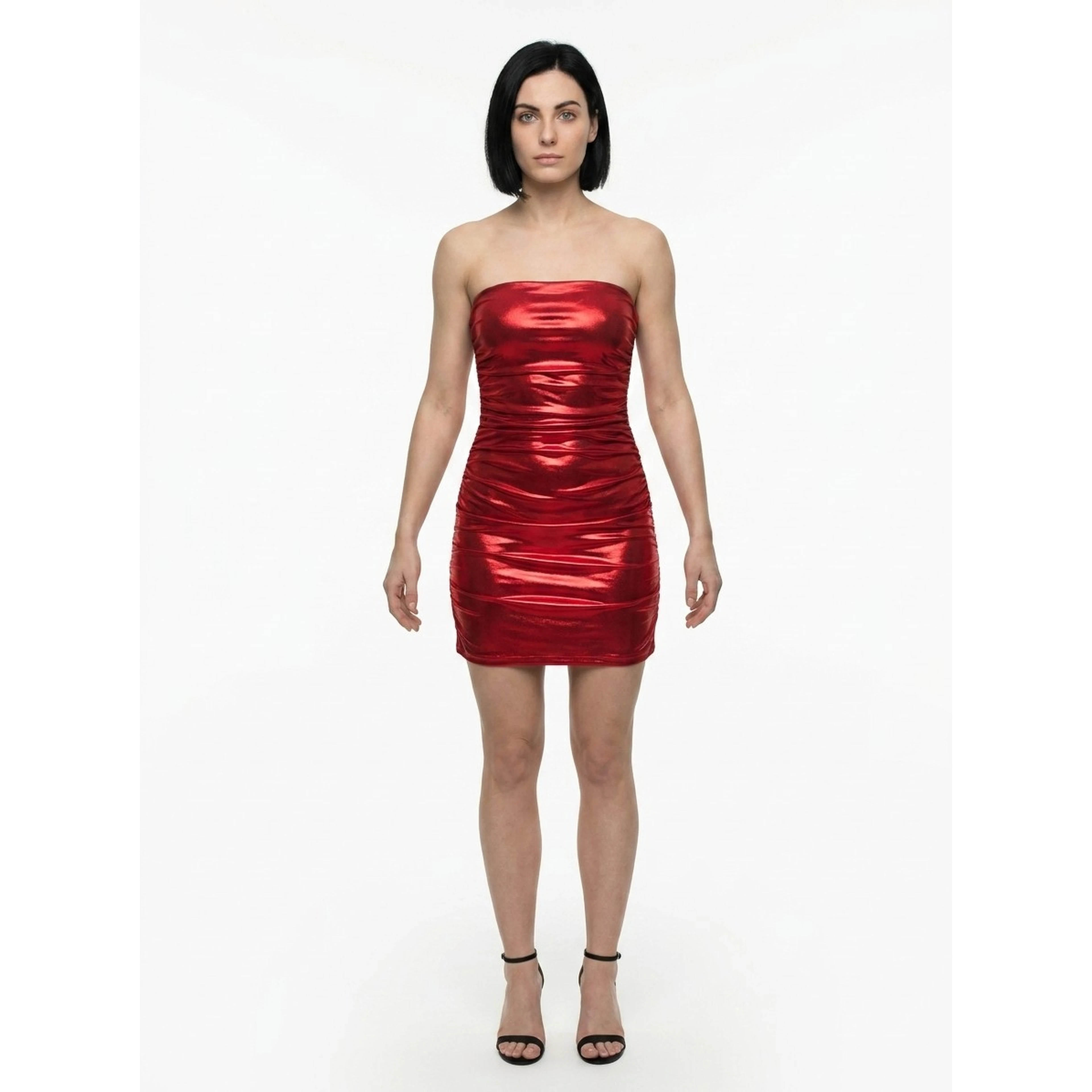 Red Cotton Cocktail Dress