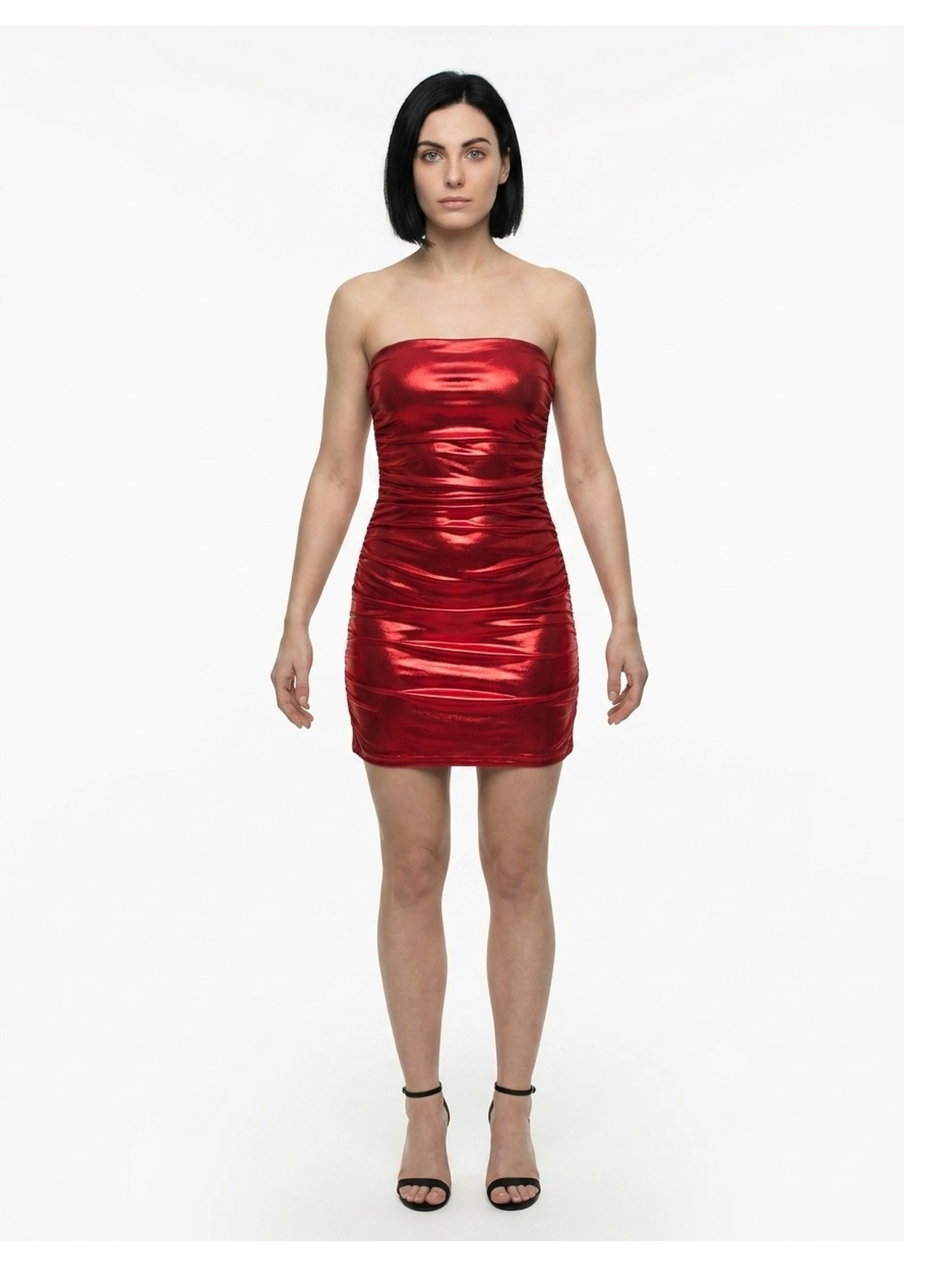 Red Cotton Cocktail Dress