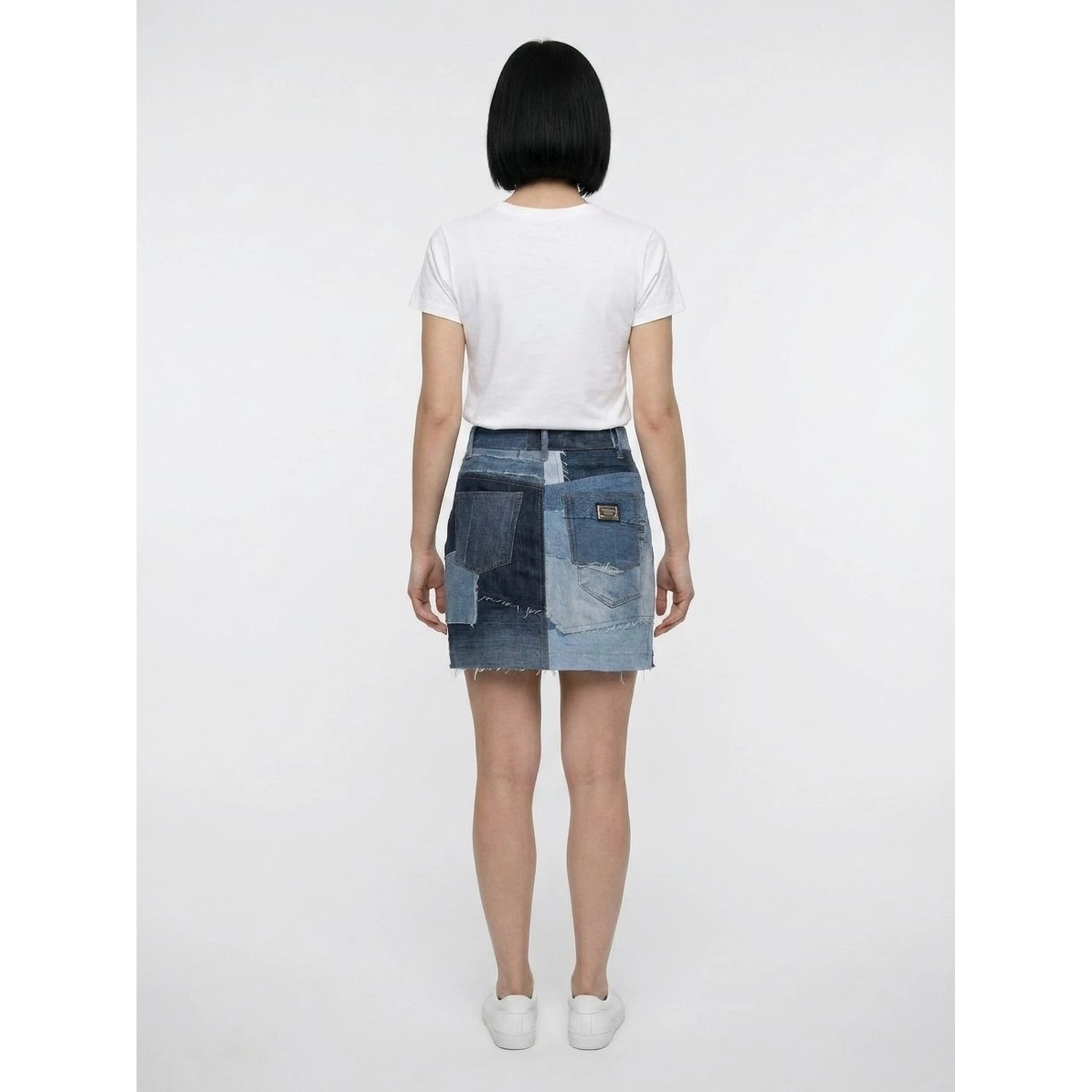 Multicolor Cotton Mini Skirt