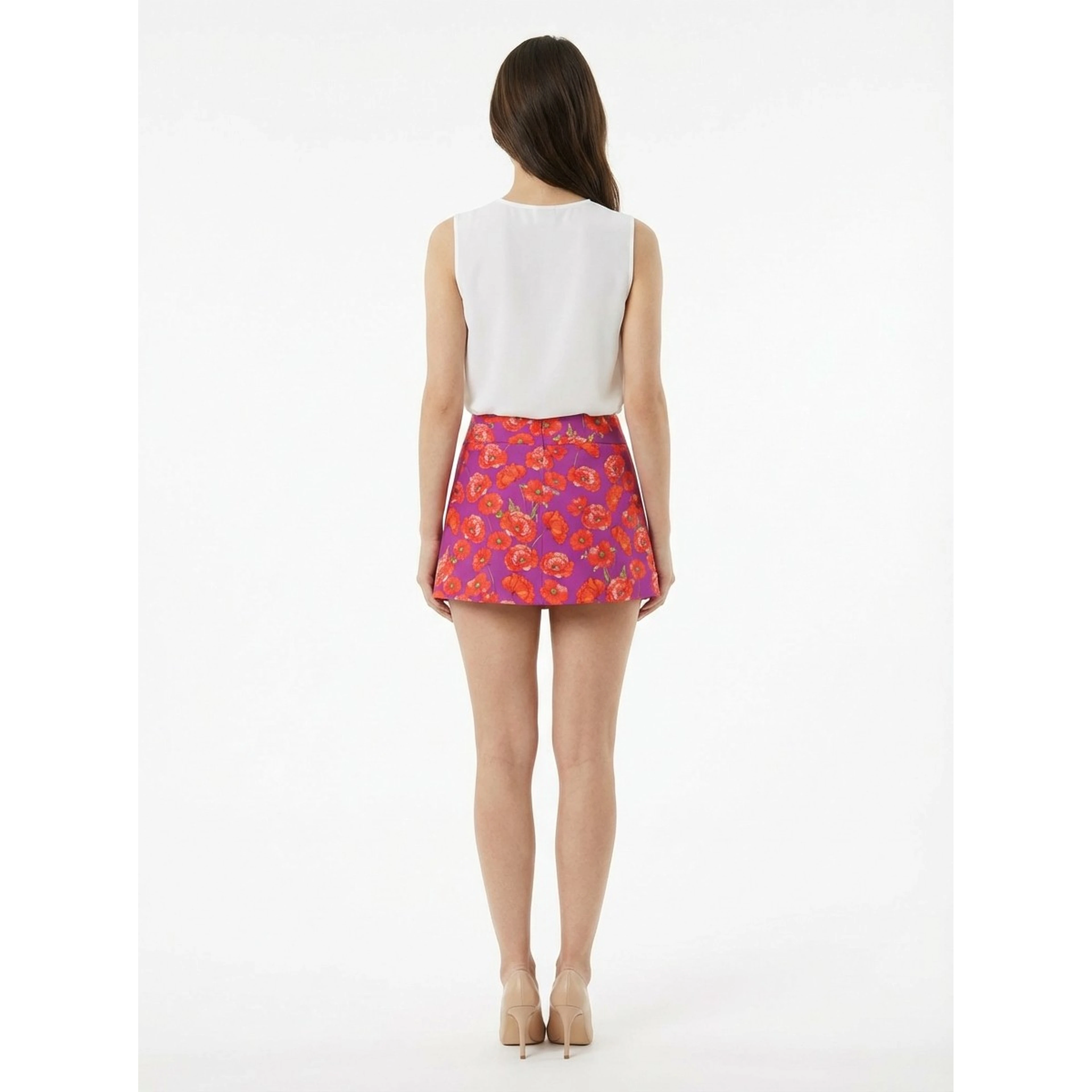 Multicolor Cotton Mini Skirt