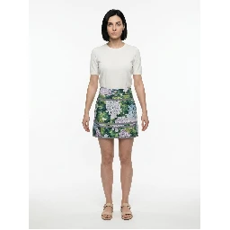 Multicolor Cotton Mini Skirt