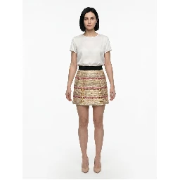 Multicolor Acetate Mini Skirt