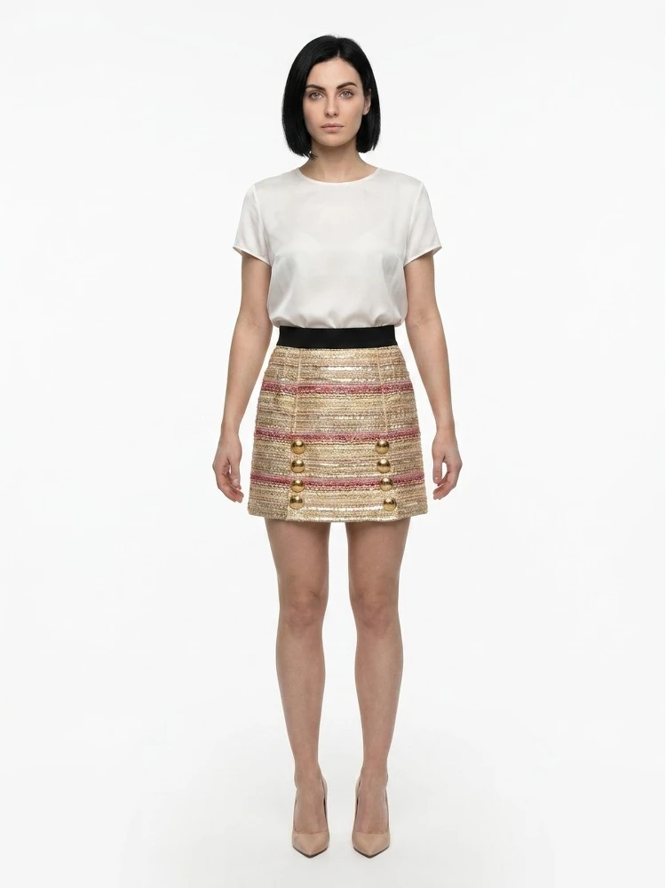Multicolor Acetate Mini Skirt
