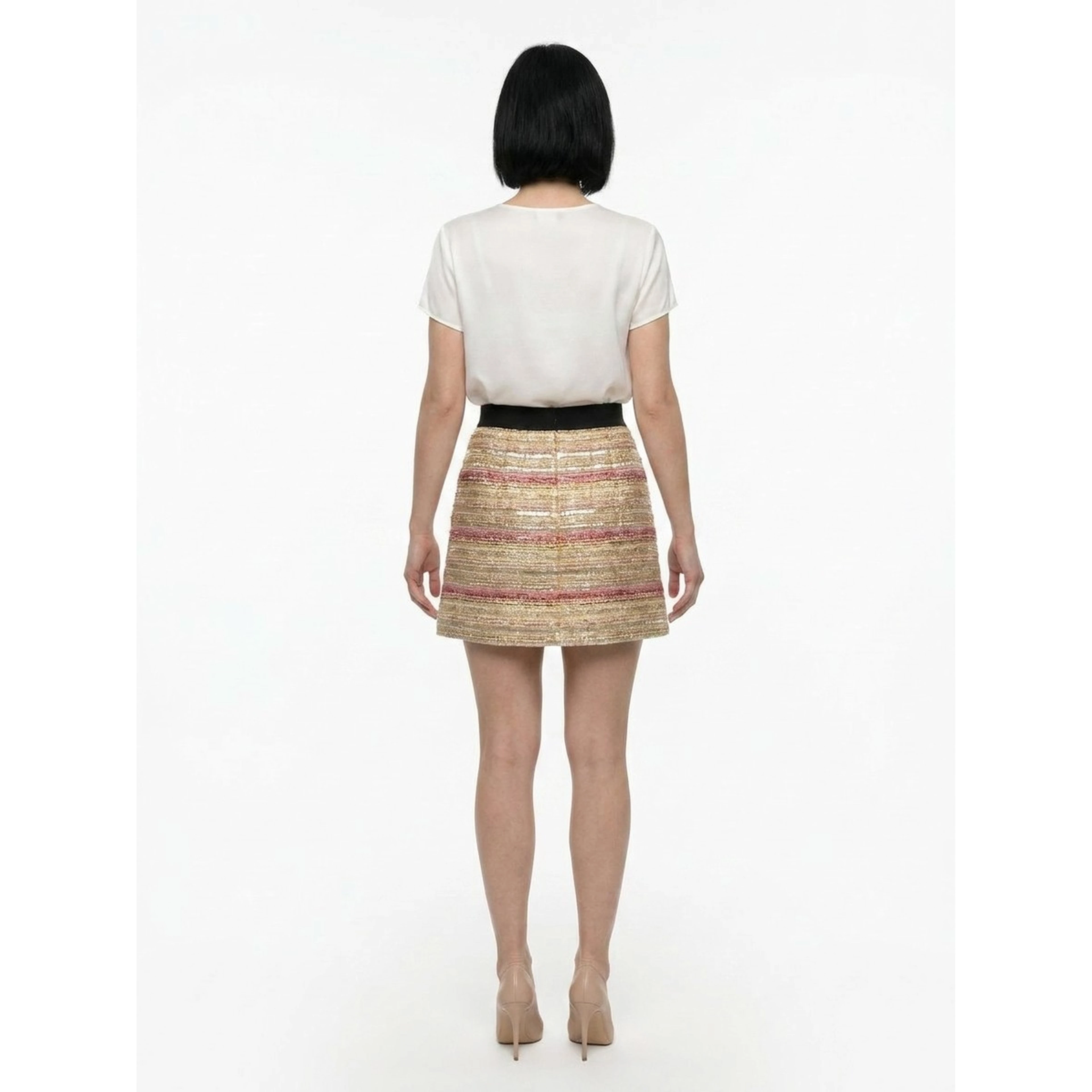 Multicolor Acetate Mini Skirt