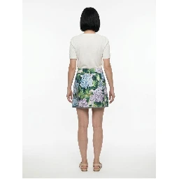 Multicolor Cotton Mini Skirt