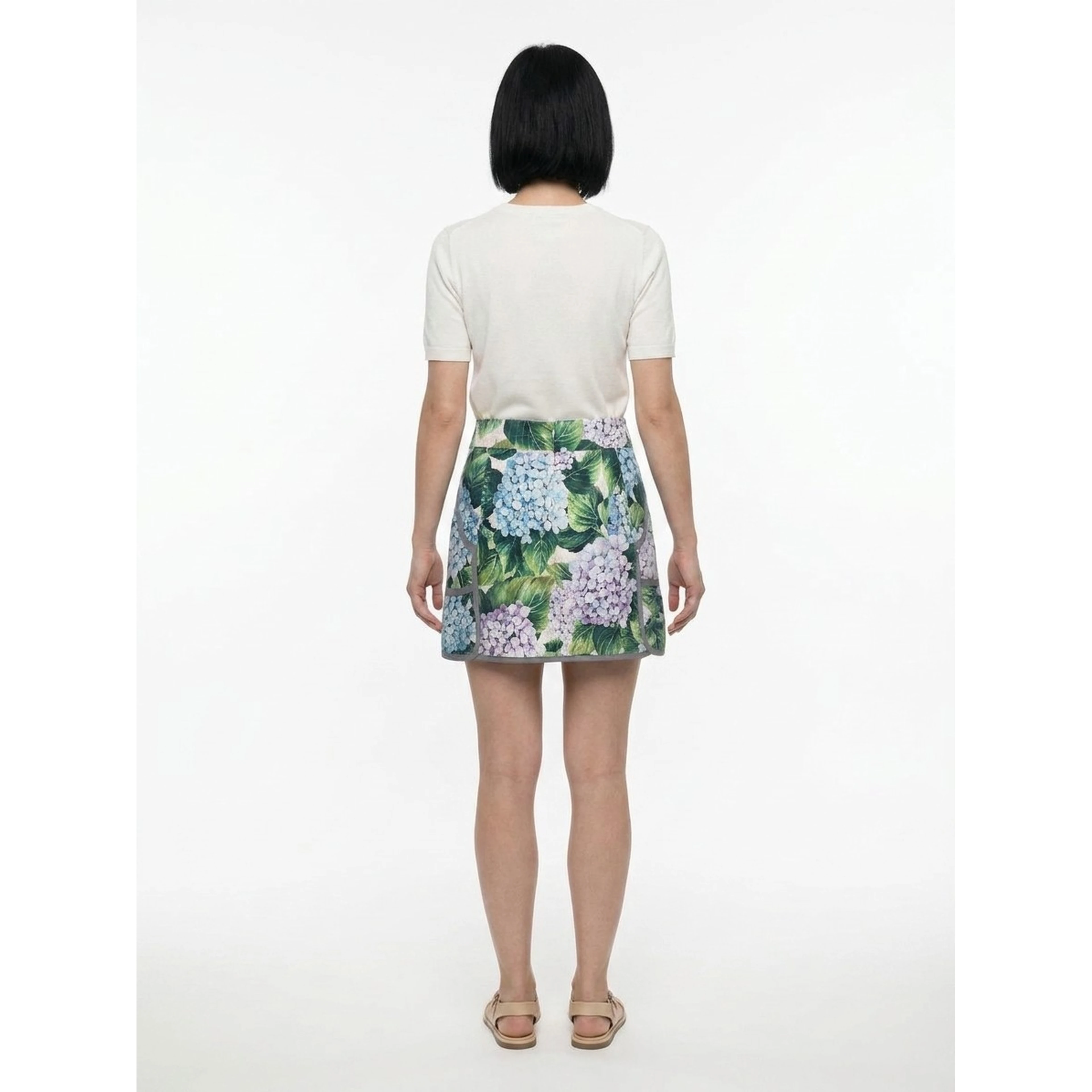 Multicolor Cotton Mini Skirt