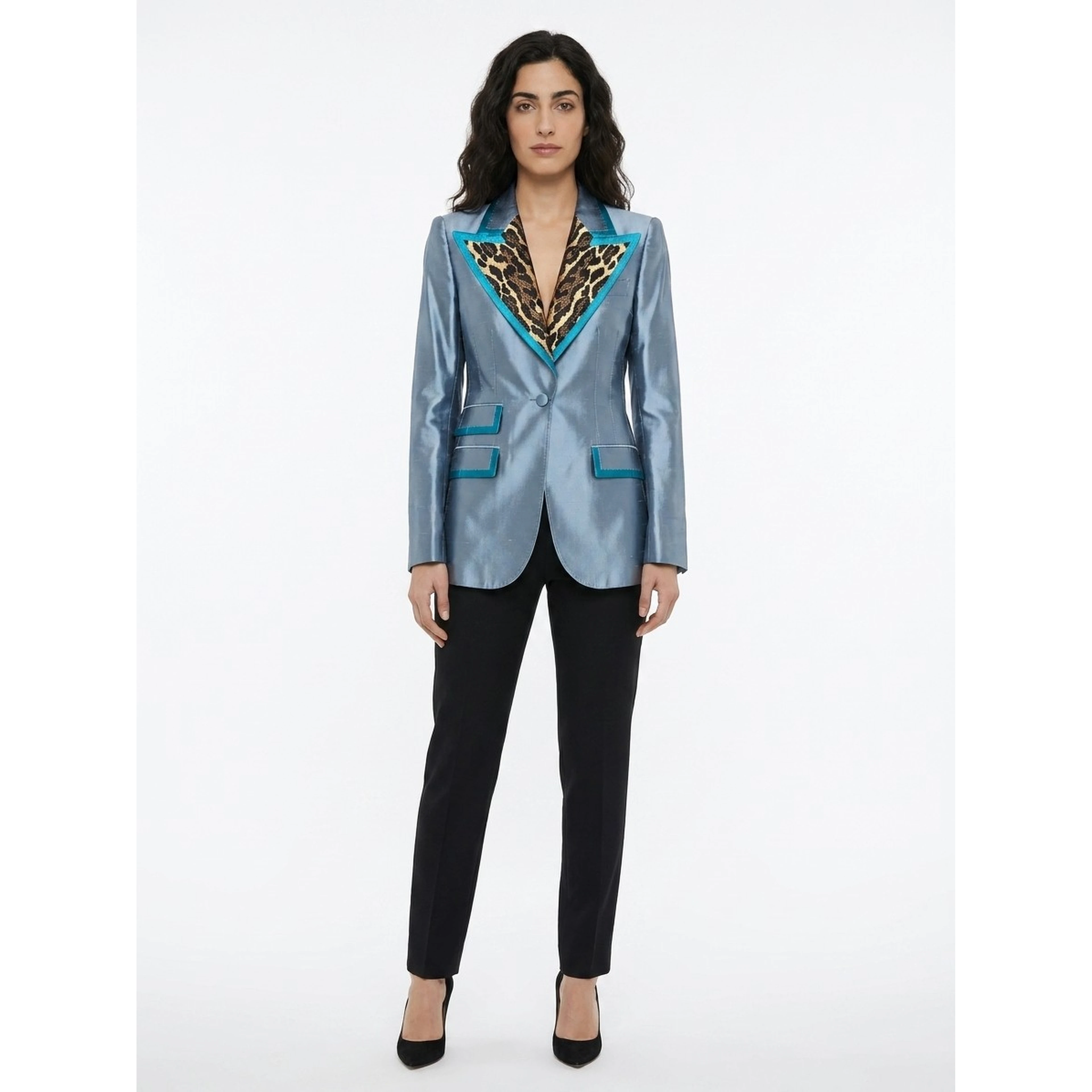 Blue Polyamide Blazer