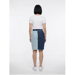 Multicolor Denim Skirt