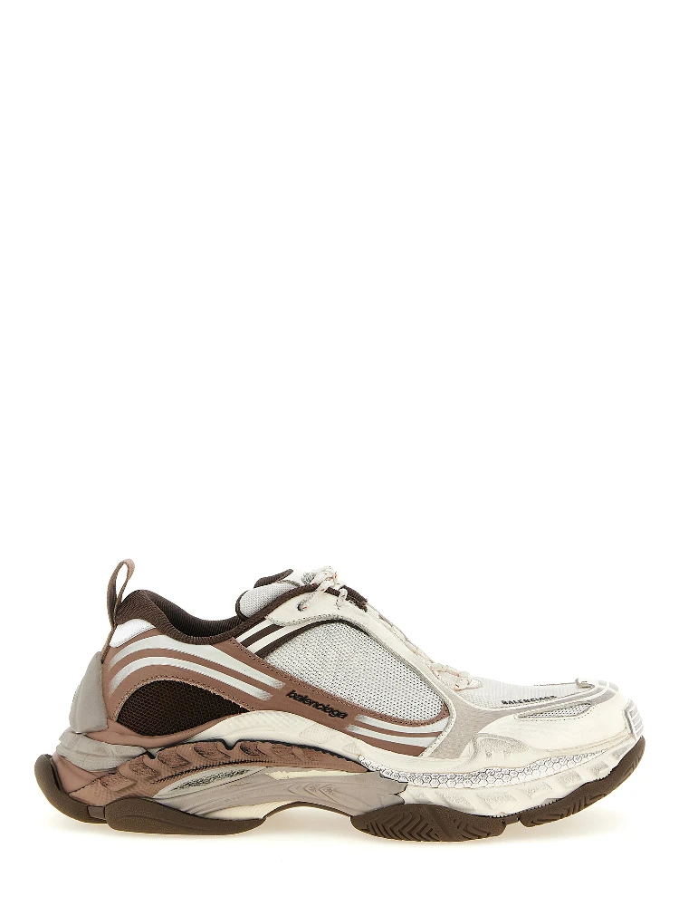 White Polyethylene Athletic Sneakers
