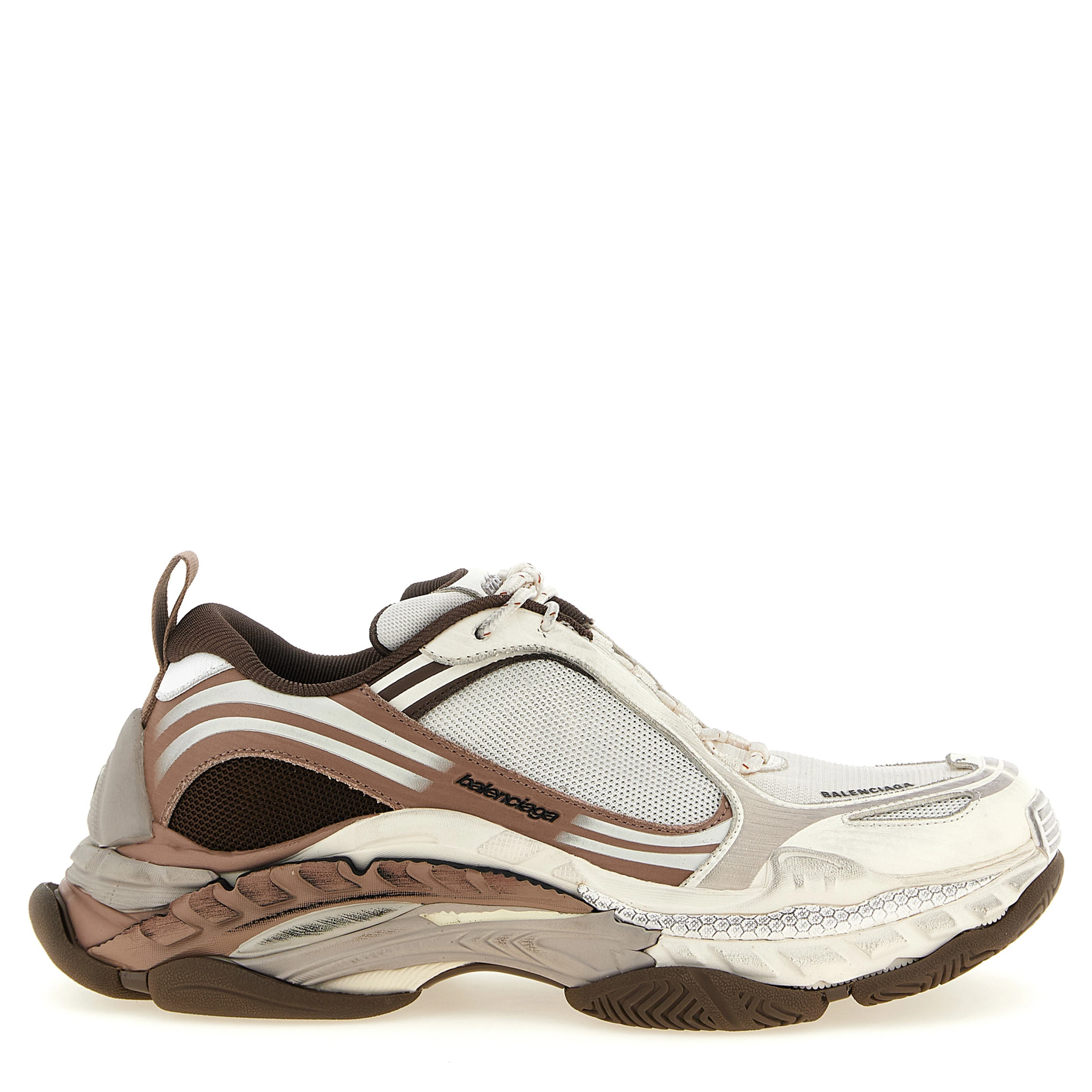White Polyethylene Athletic Sneakers