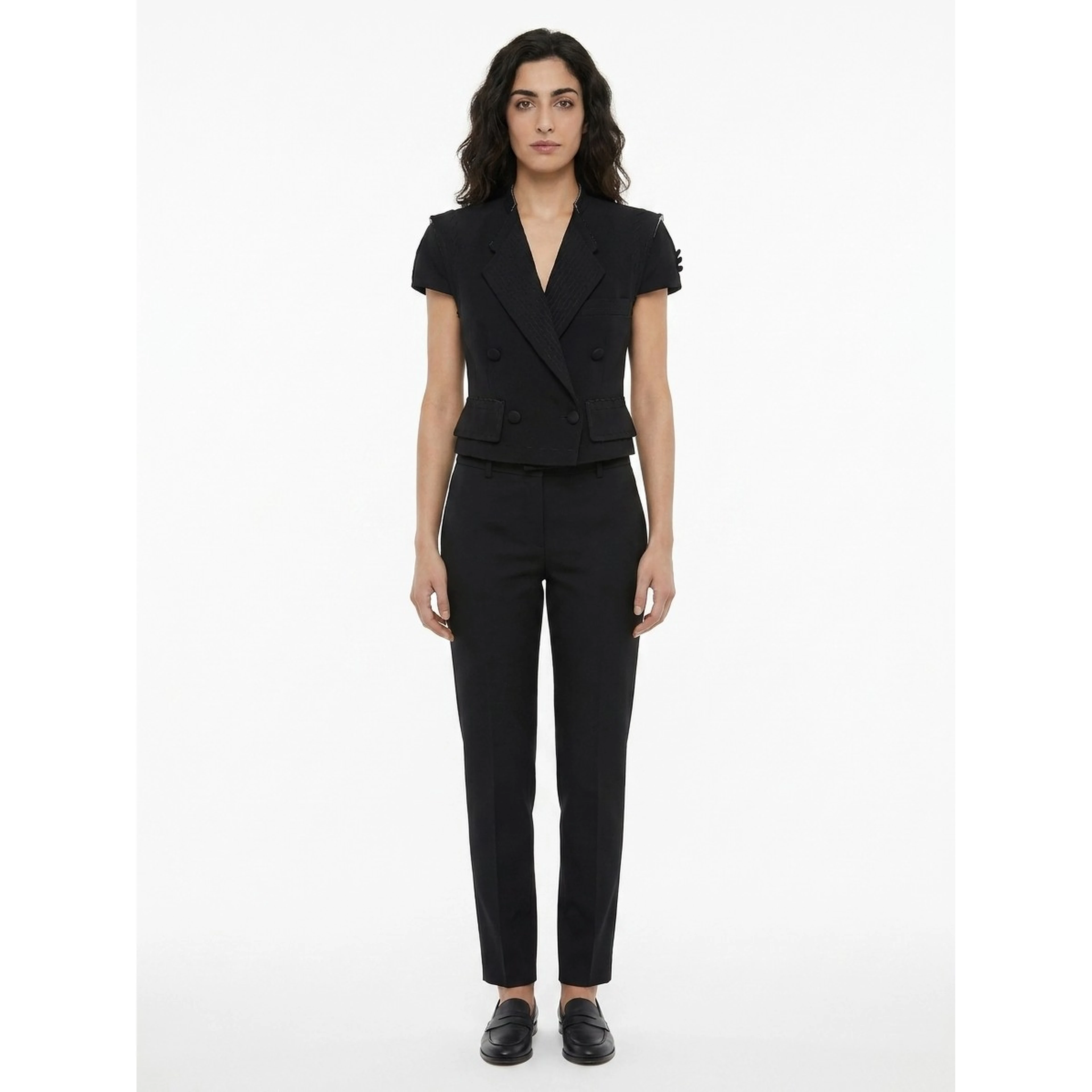 Black Elastane Blazer