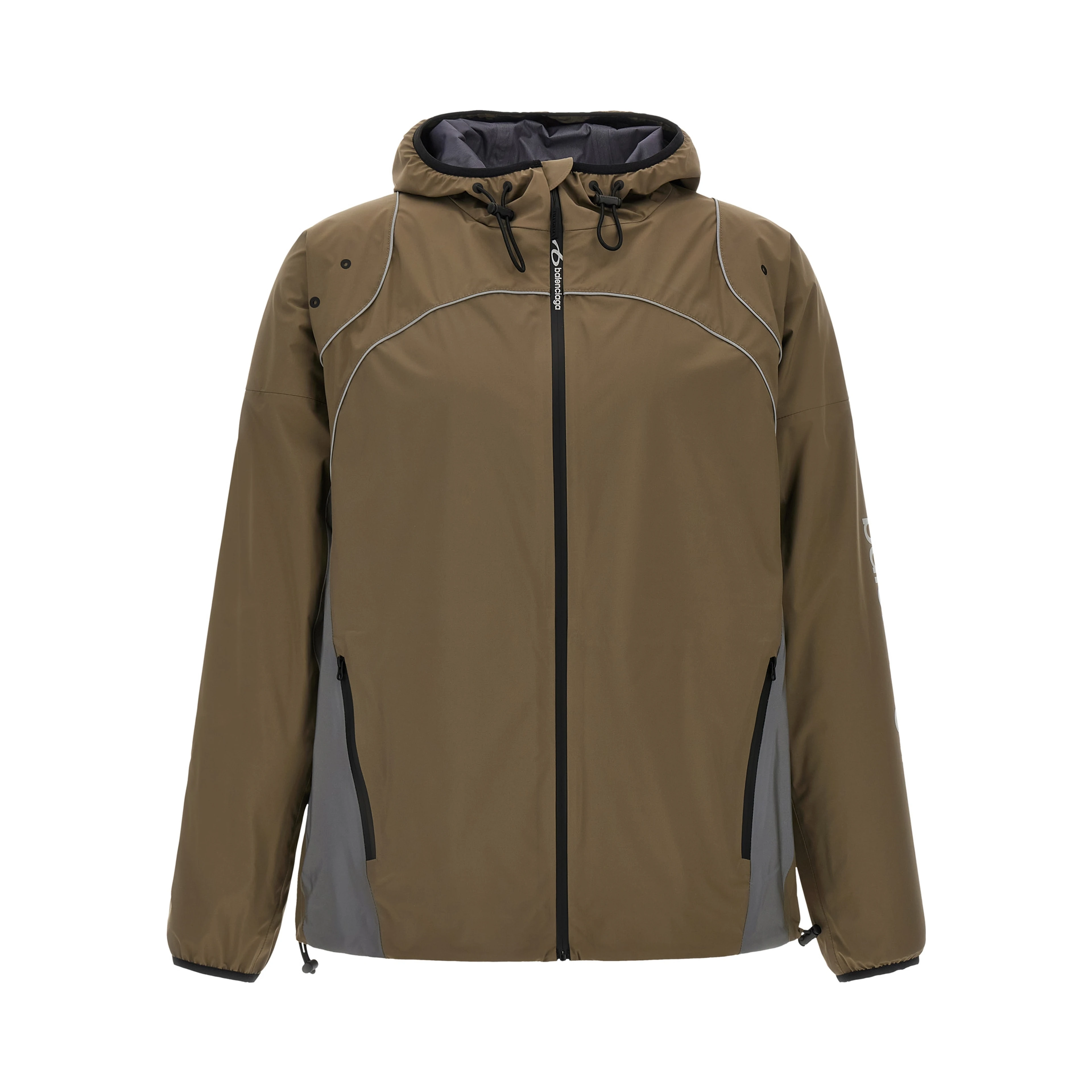 Gray Polyester Parka