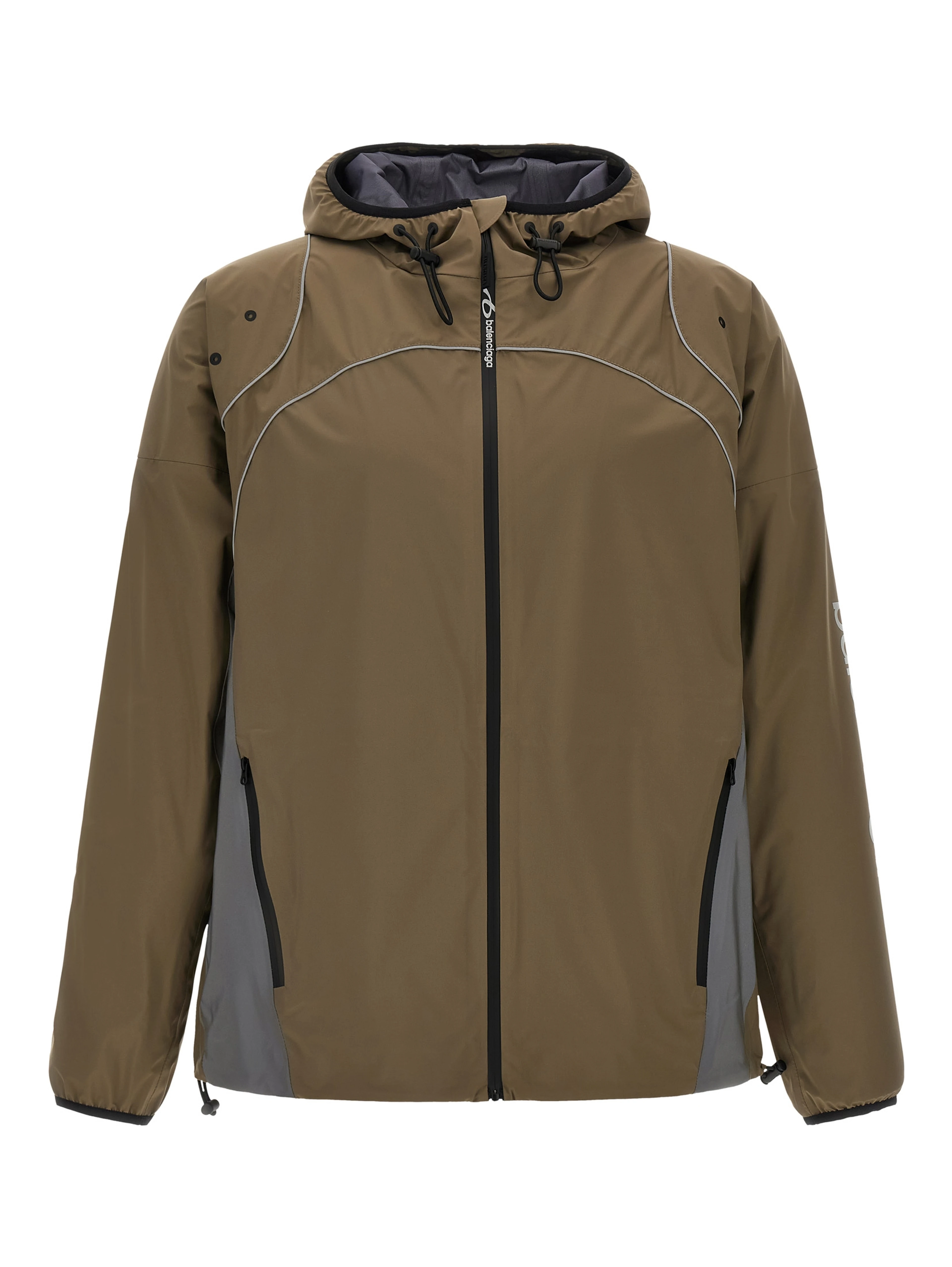 Gray Polyester Parka