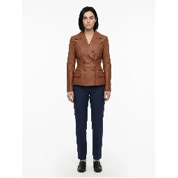 Brown Calfskin Leather Jacket