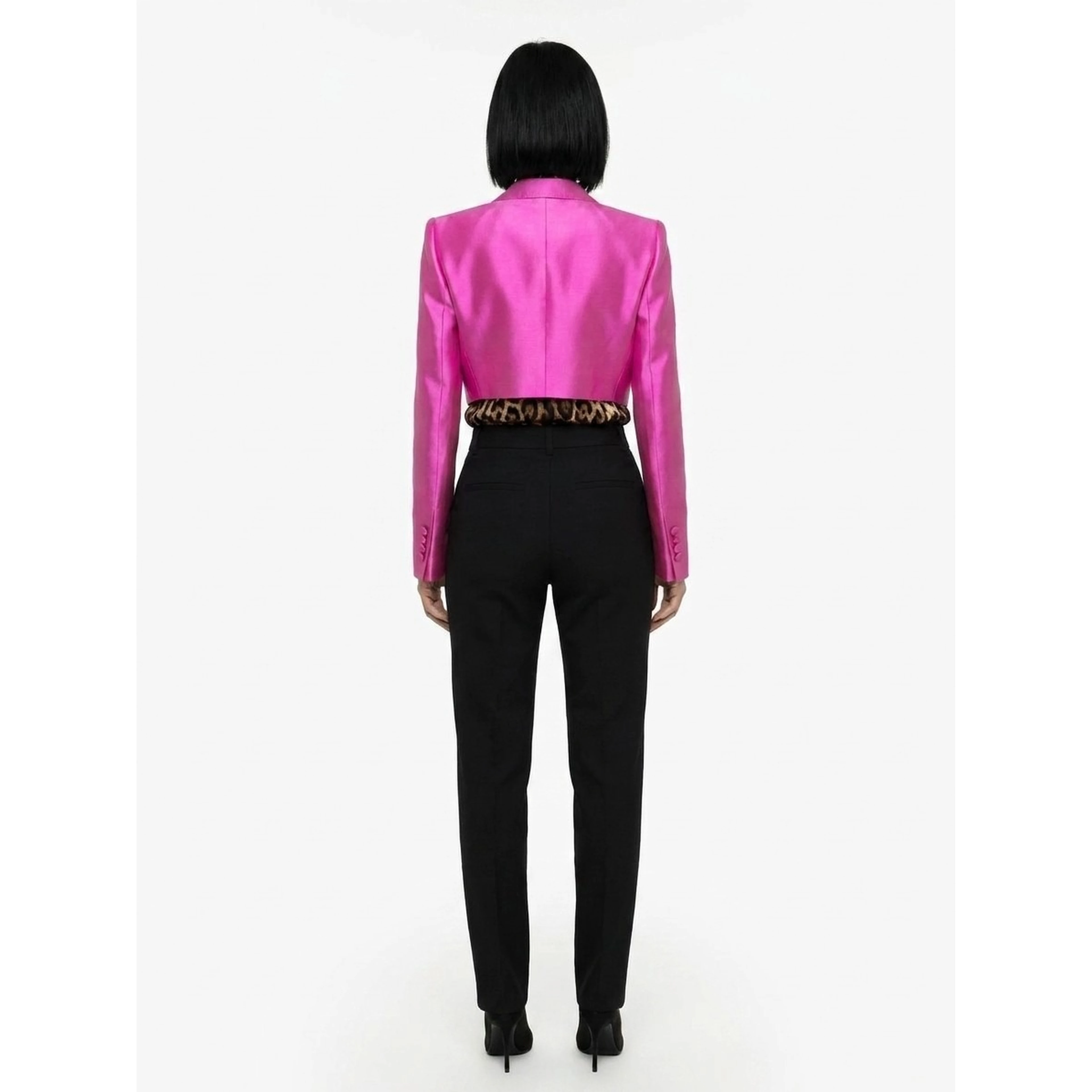 Fuchsia Silk Blazer