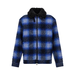 Blue Virgin Wool Bomber