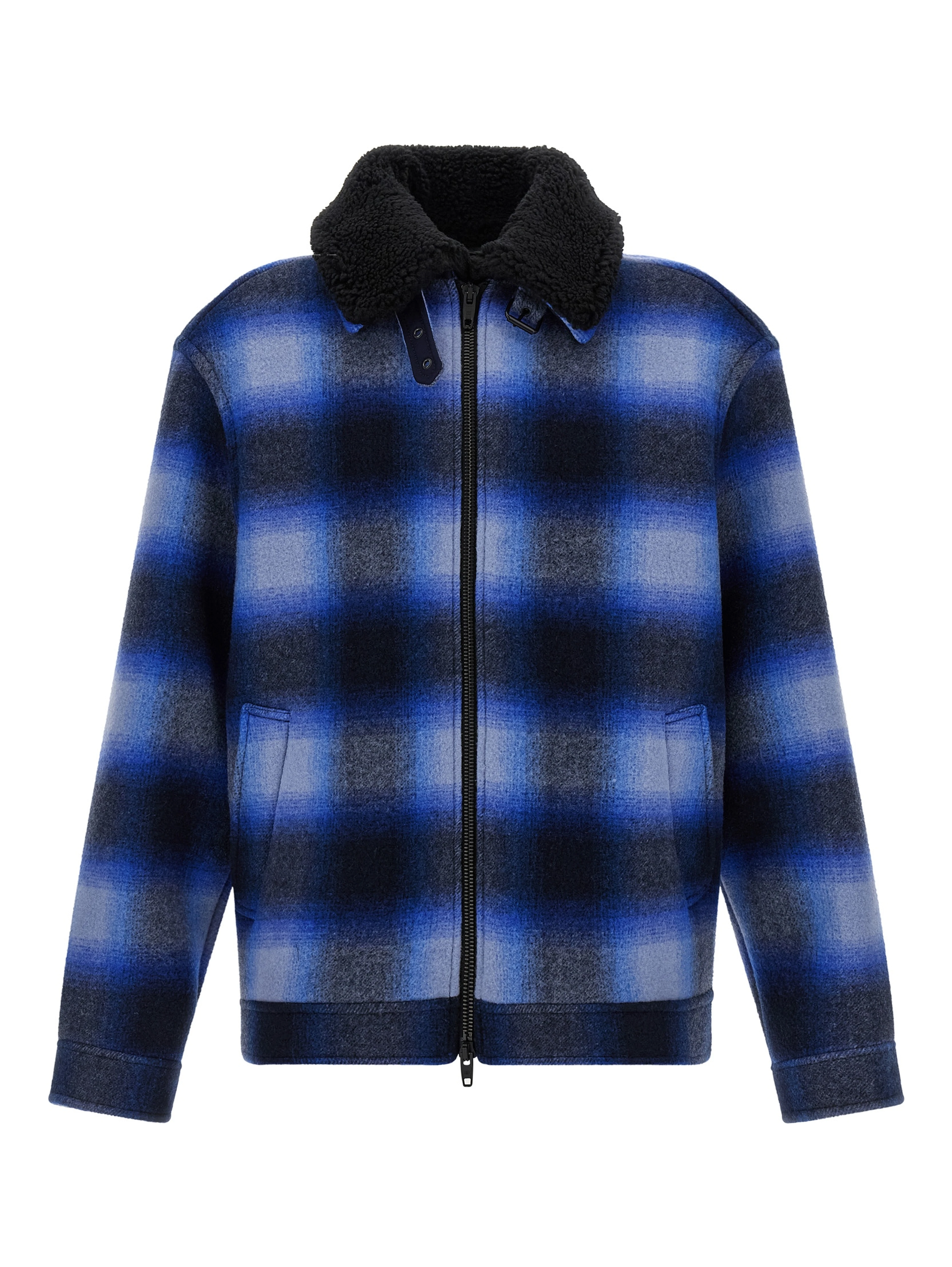 Blue Virgin Wool Bomber