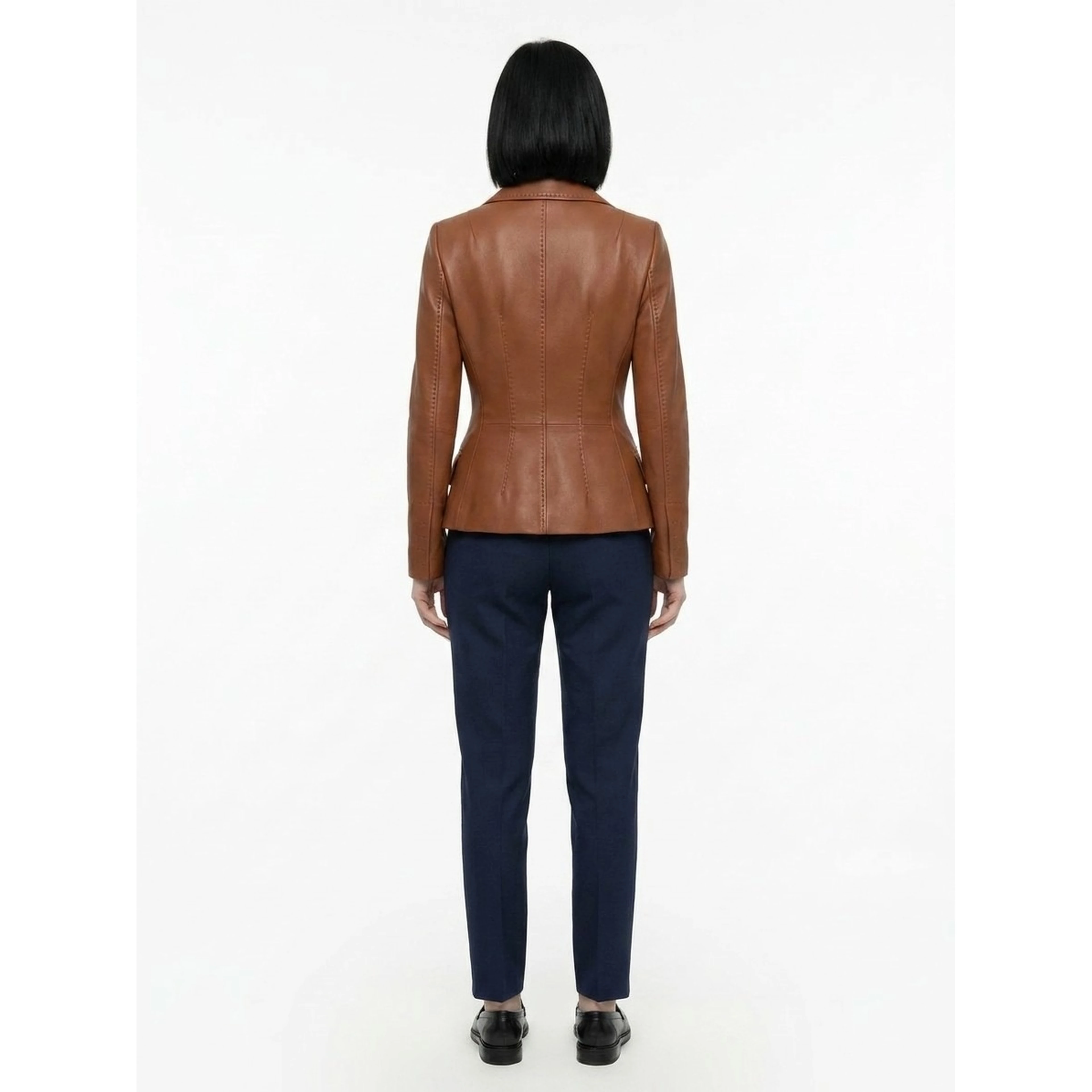 Brown Calfskin Leather Jacket