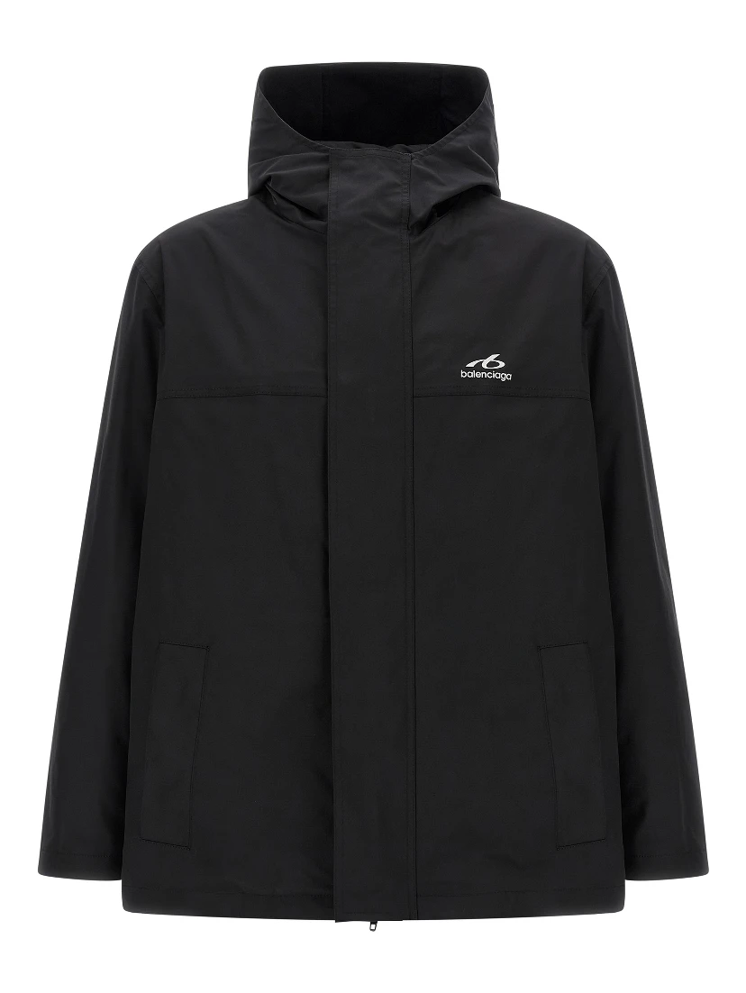Black Polyester Parka