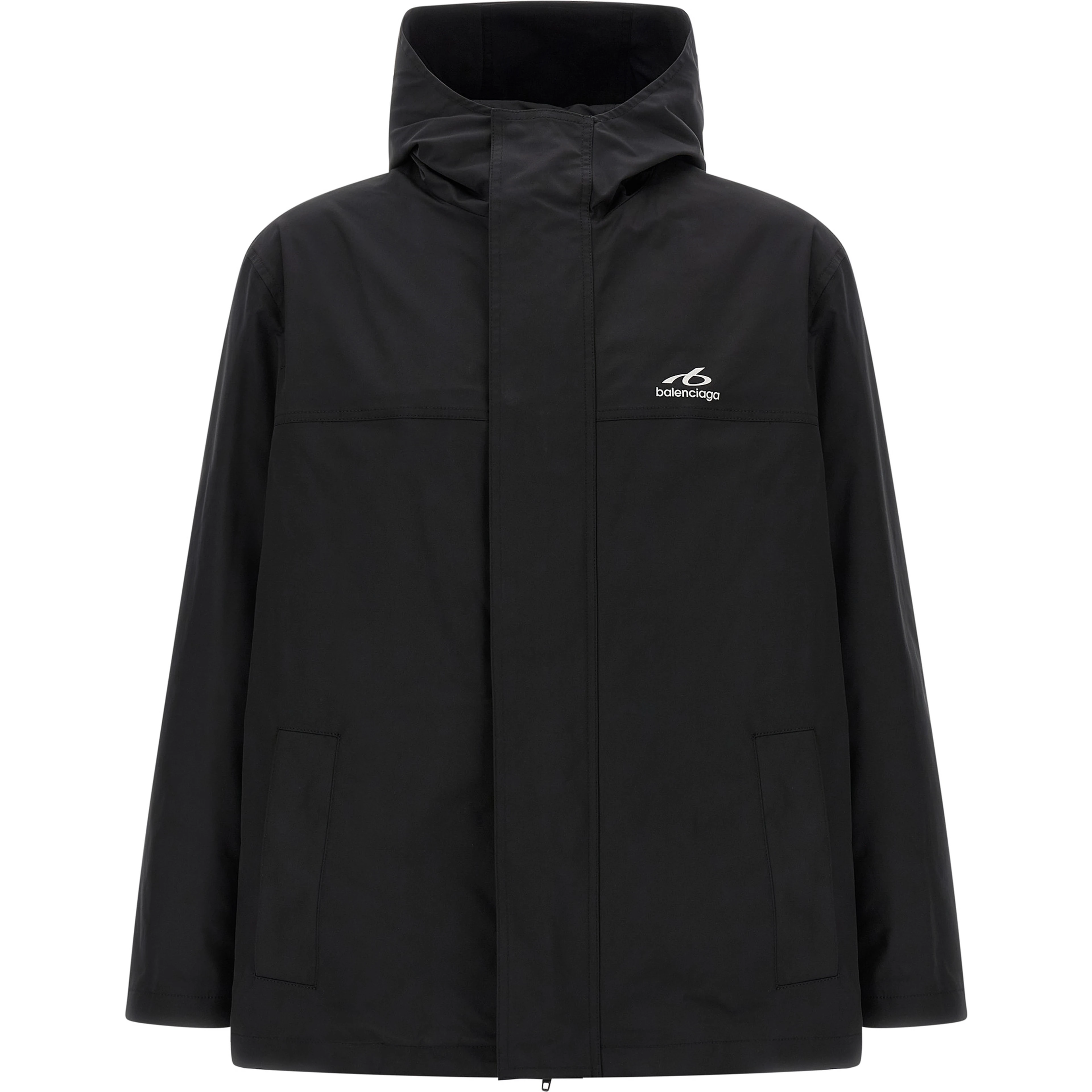 Black Polyester Parka