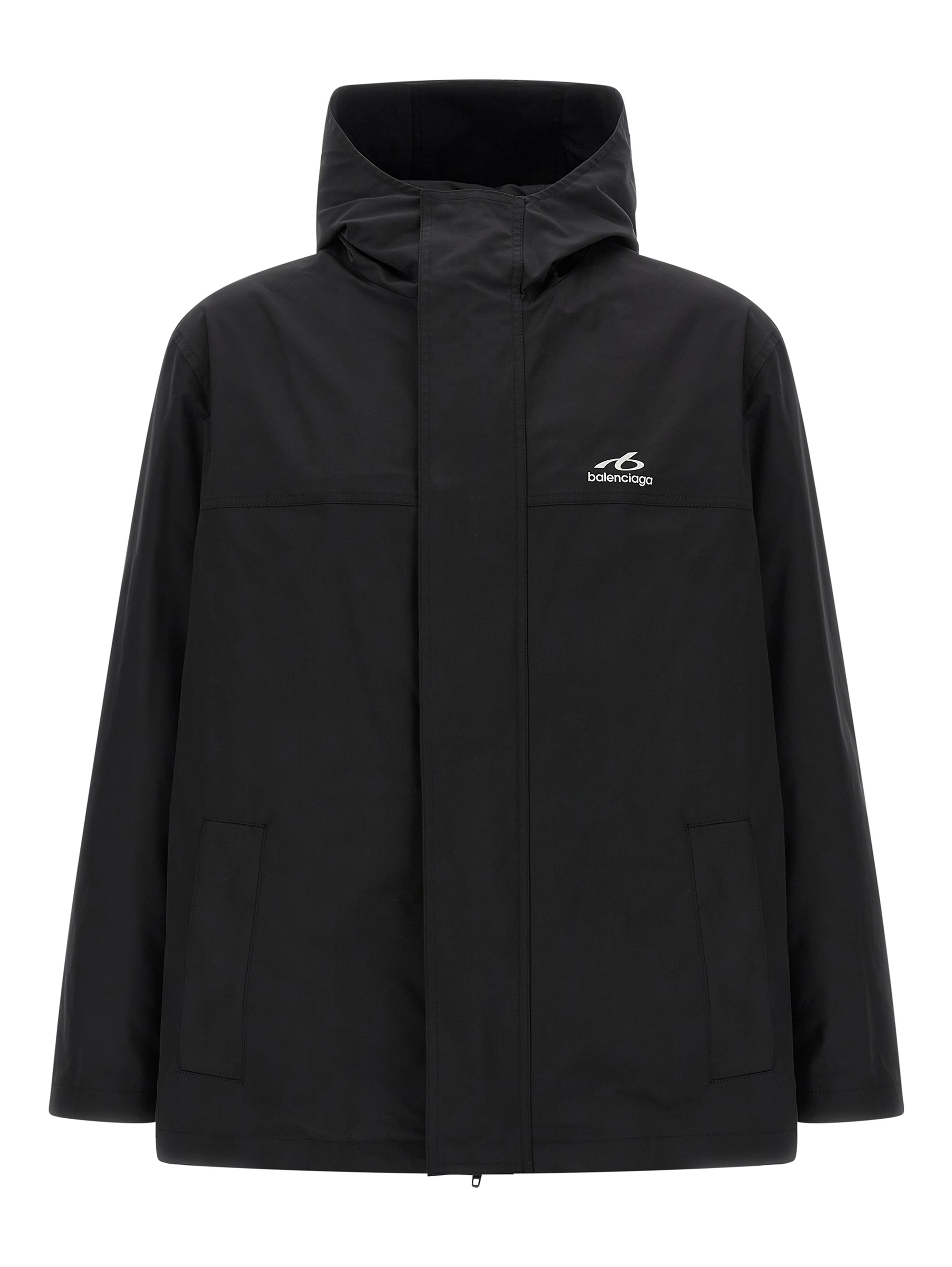 Black Polyester Parka