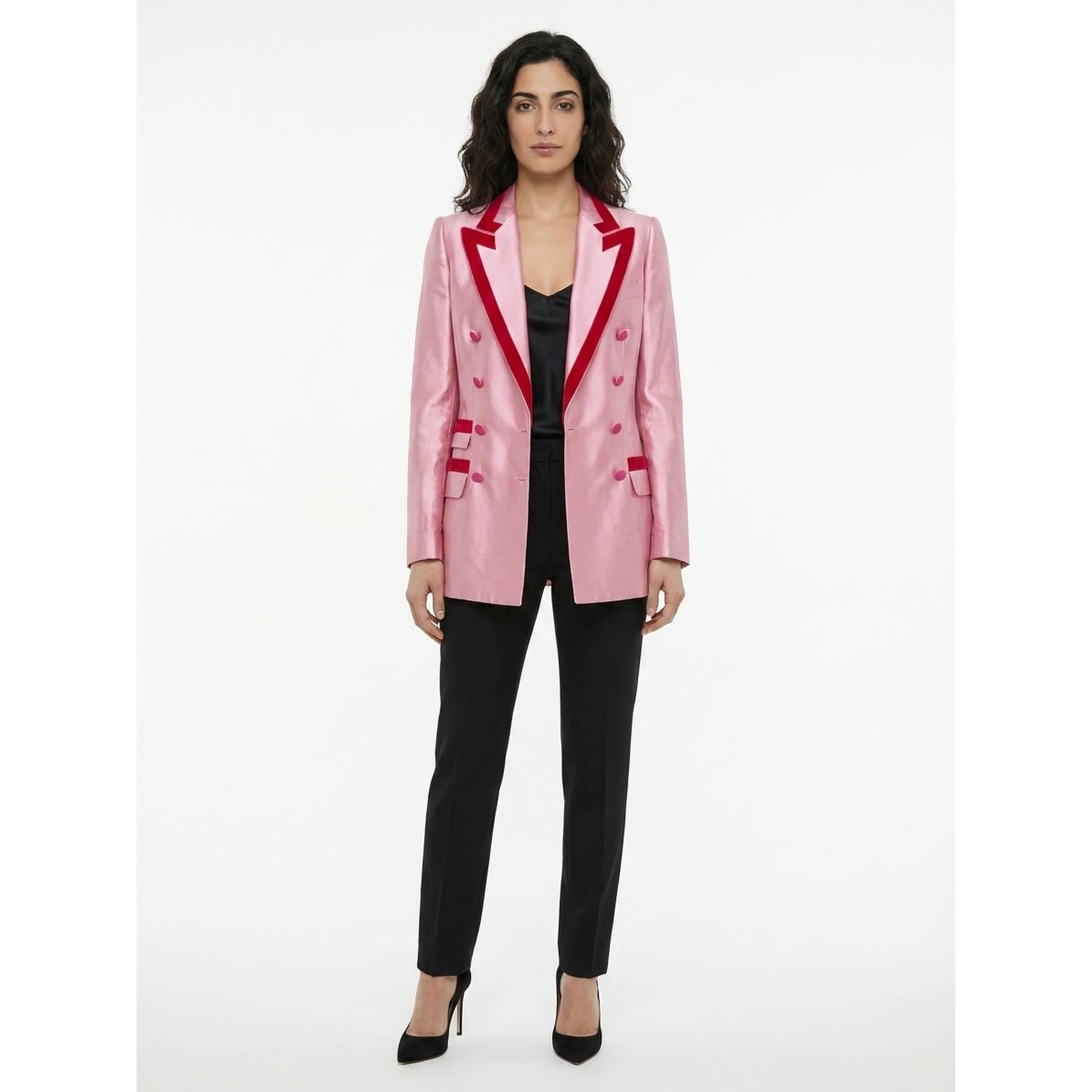 Pink Cotton Blazer