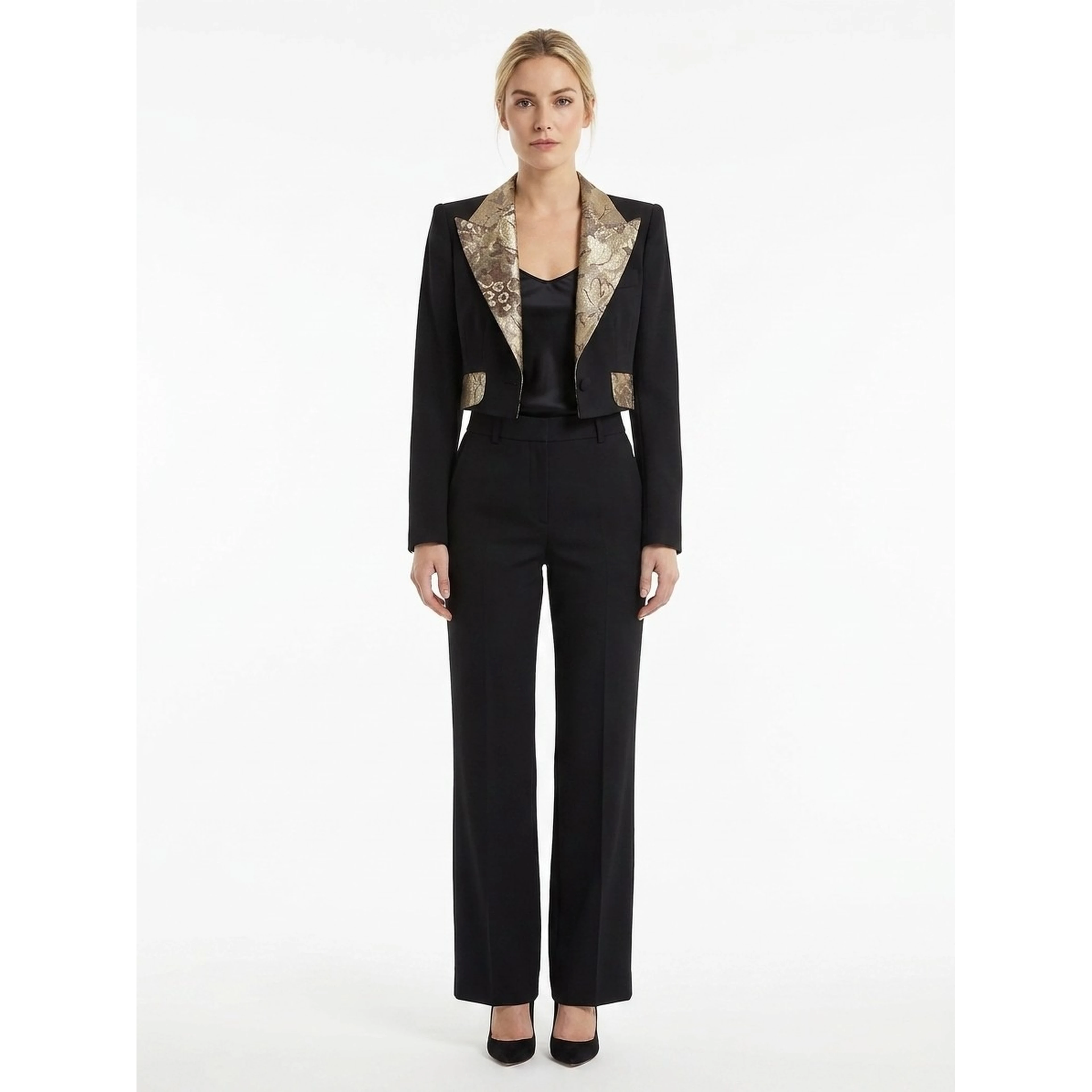 Black Elastane Blazer