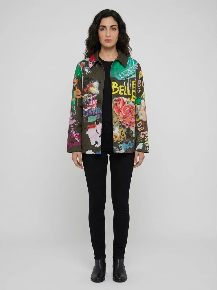 Multicolor Cotton Denim Jacket