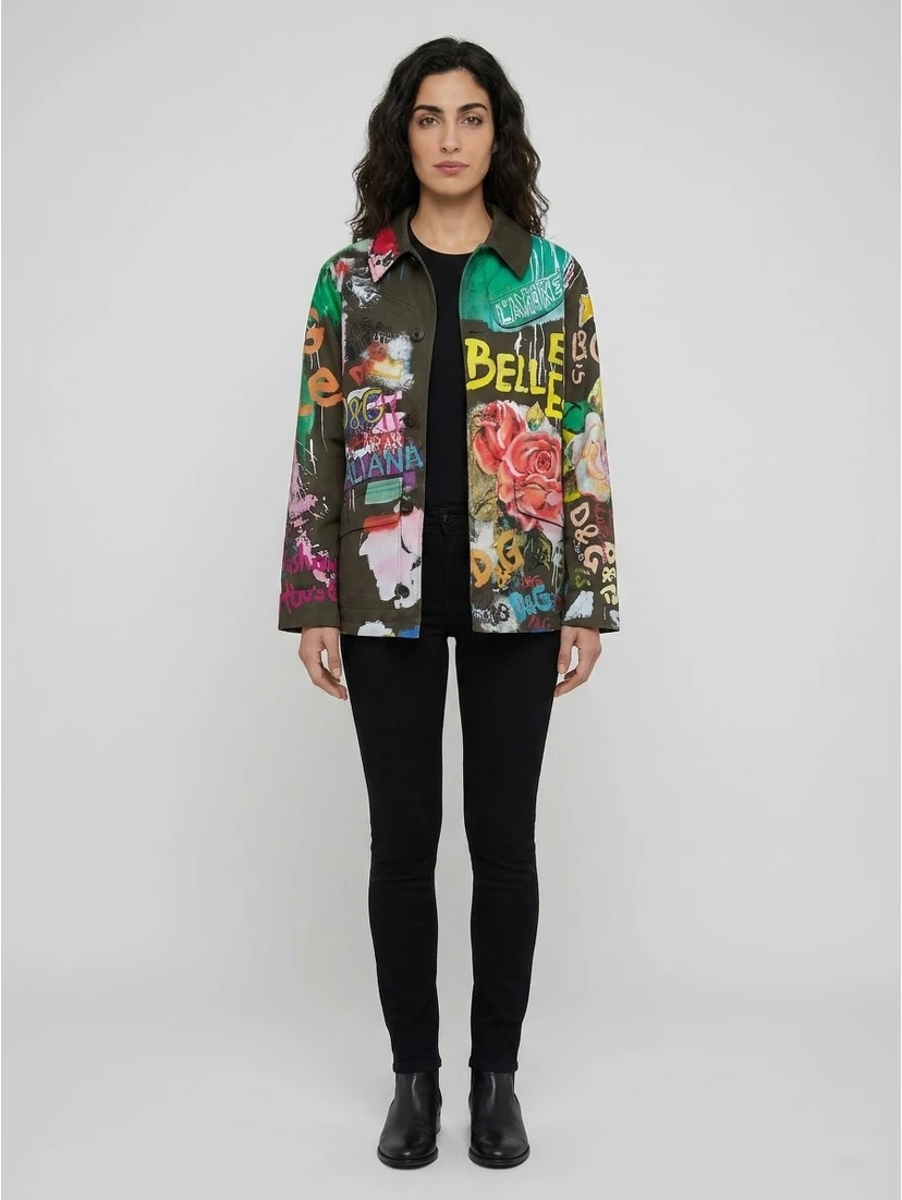 Multicolor Cotton Denim Jacket