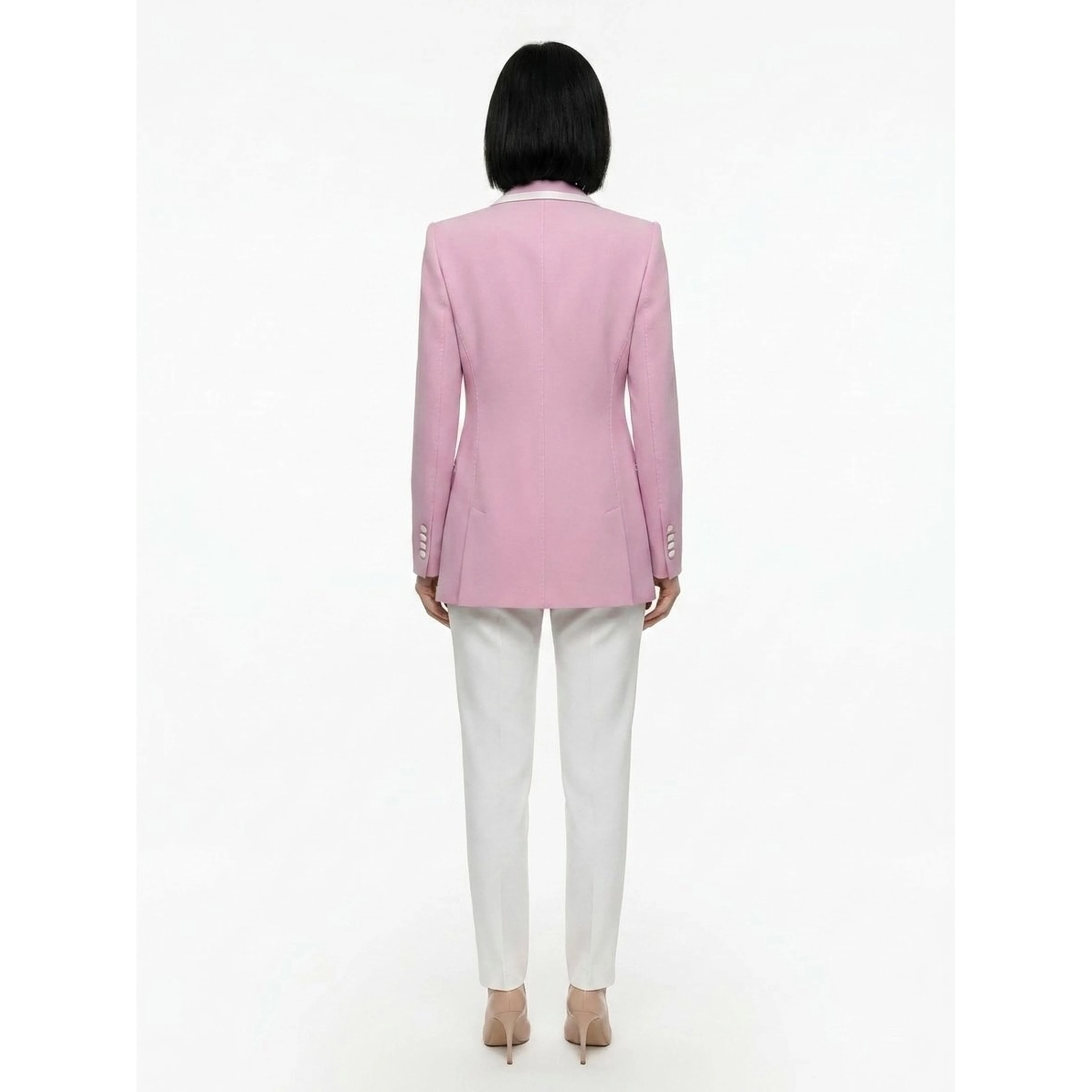 Pink Elastane Blazer