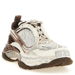 White Polyethylene Athletic Sneakers