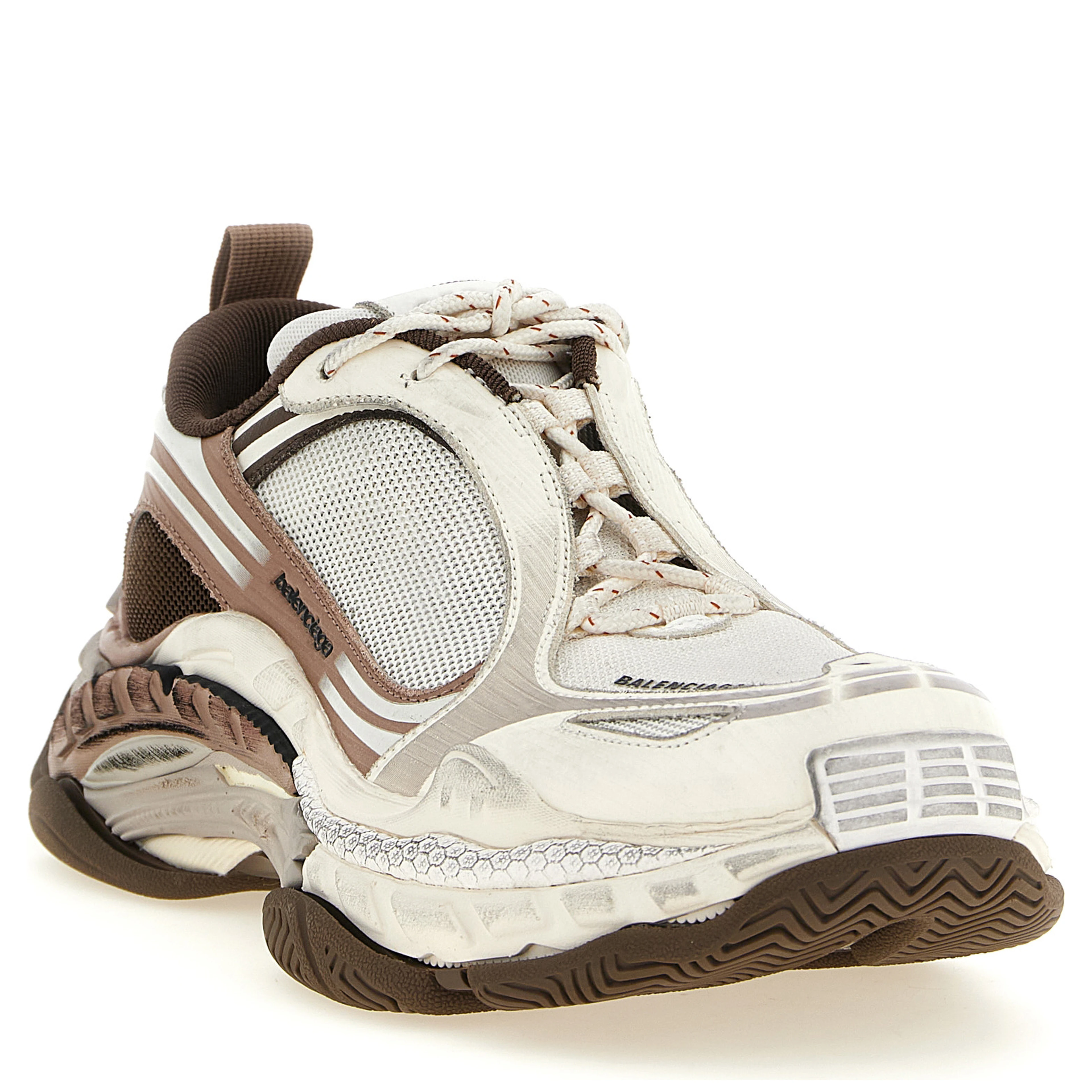 White Polyethylene Athletic Sneakers