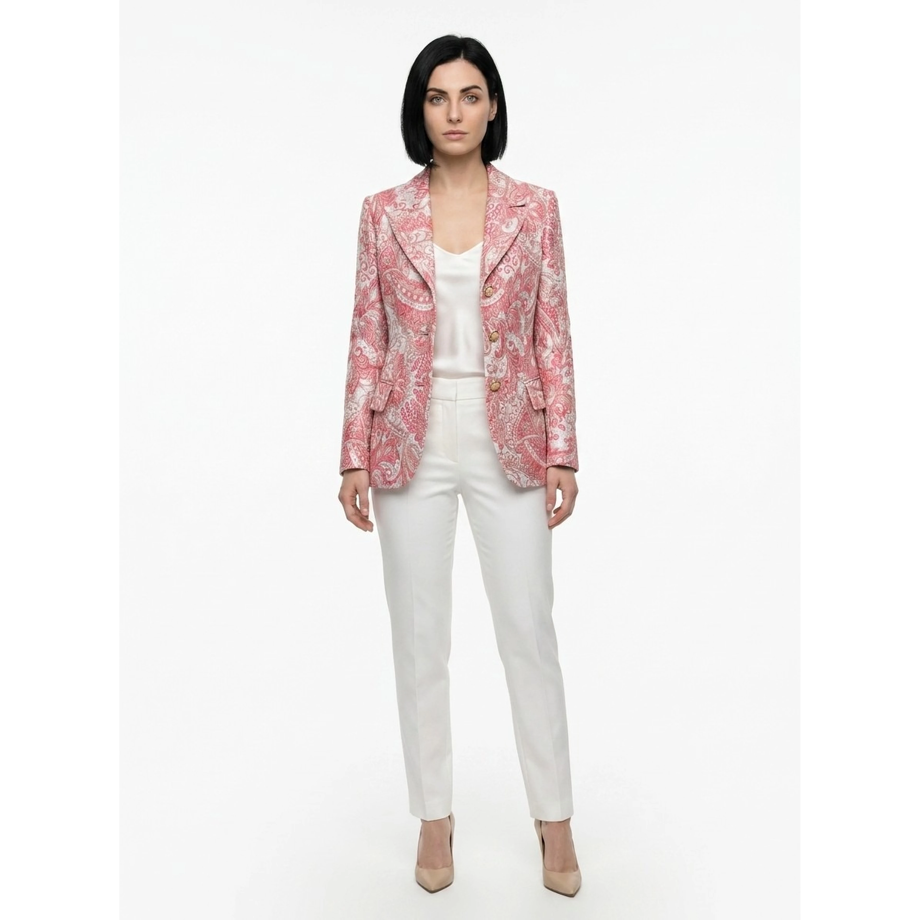 Multicolor Metallic Fibre Blazer