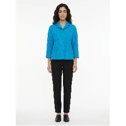 Turquoise Cotton Shell Jacket