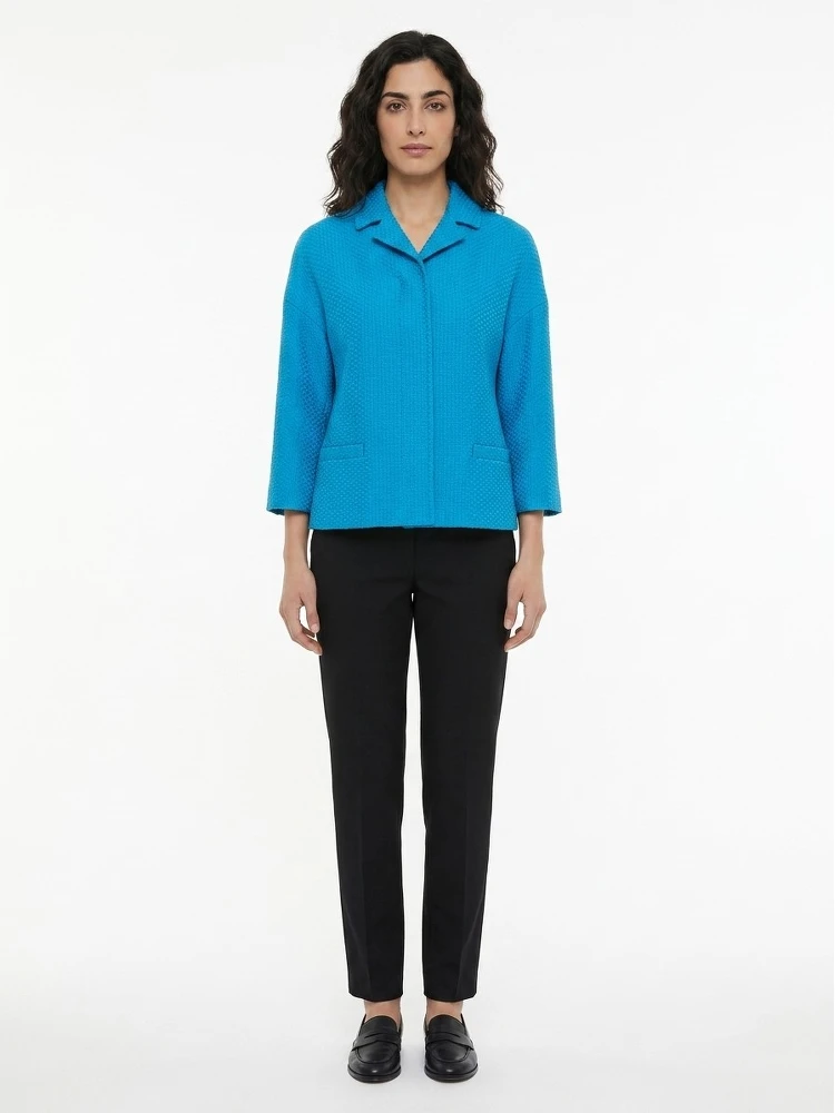 Turquoise Cotton Shell Jacket