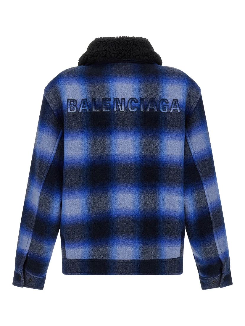 Blue Virgin Wool Bomber