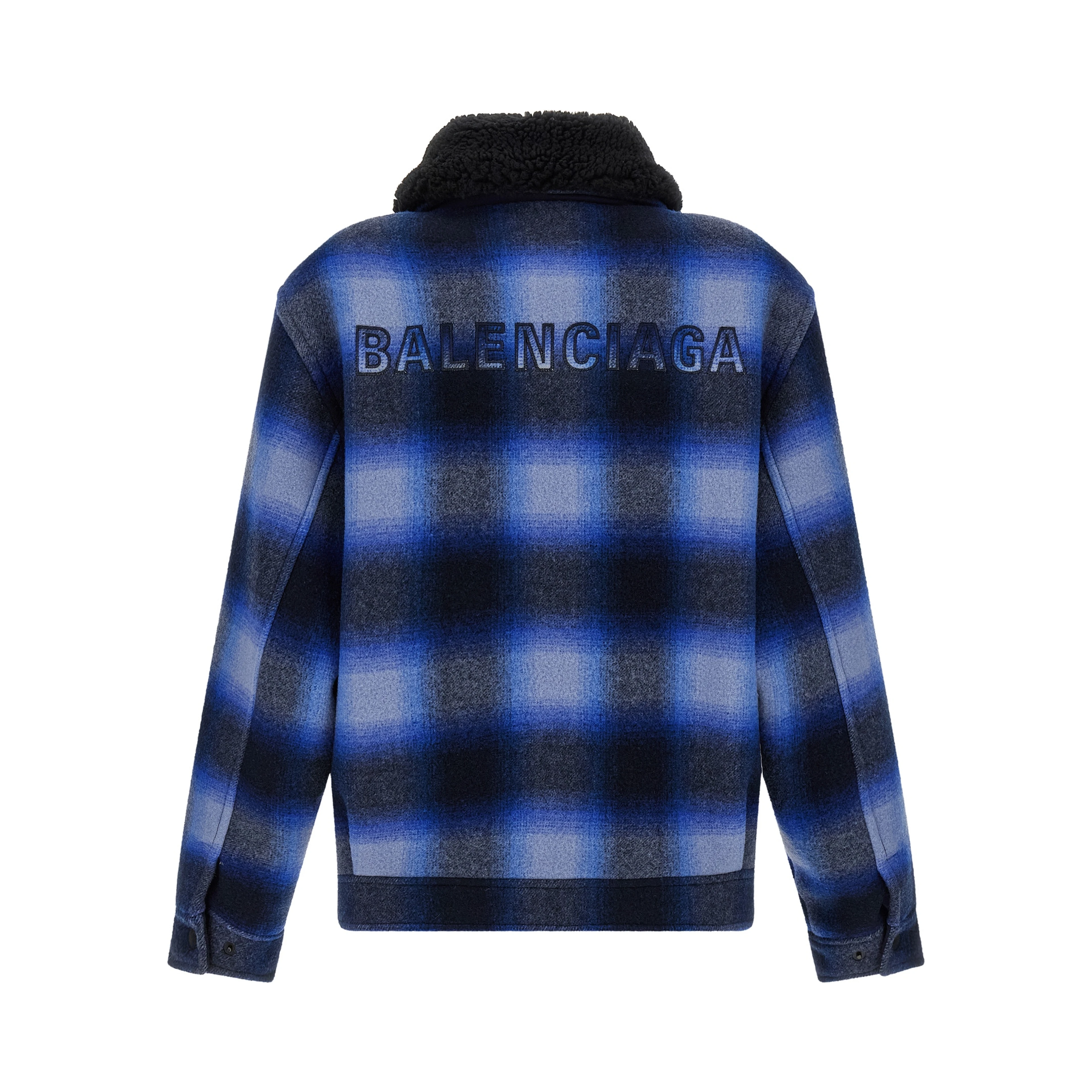 Blue Virgin Wool Bomber