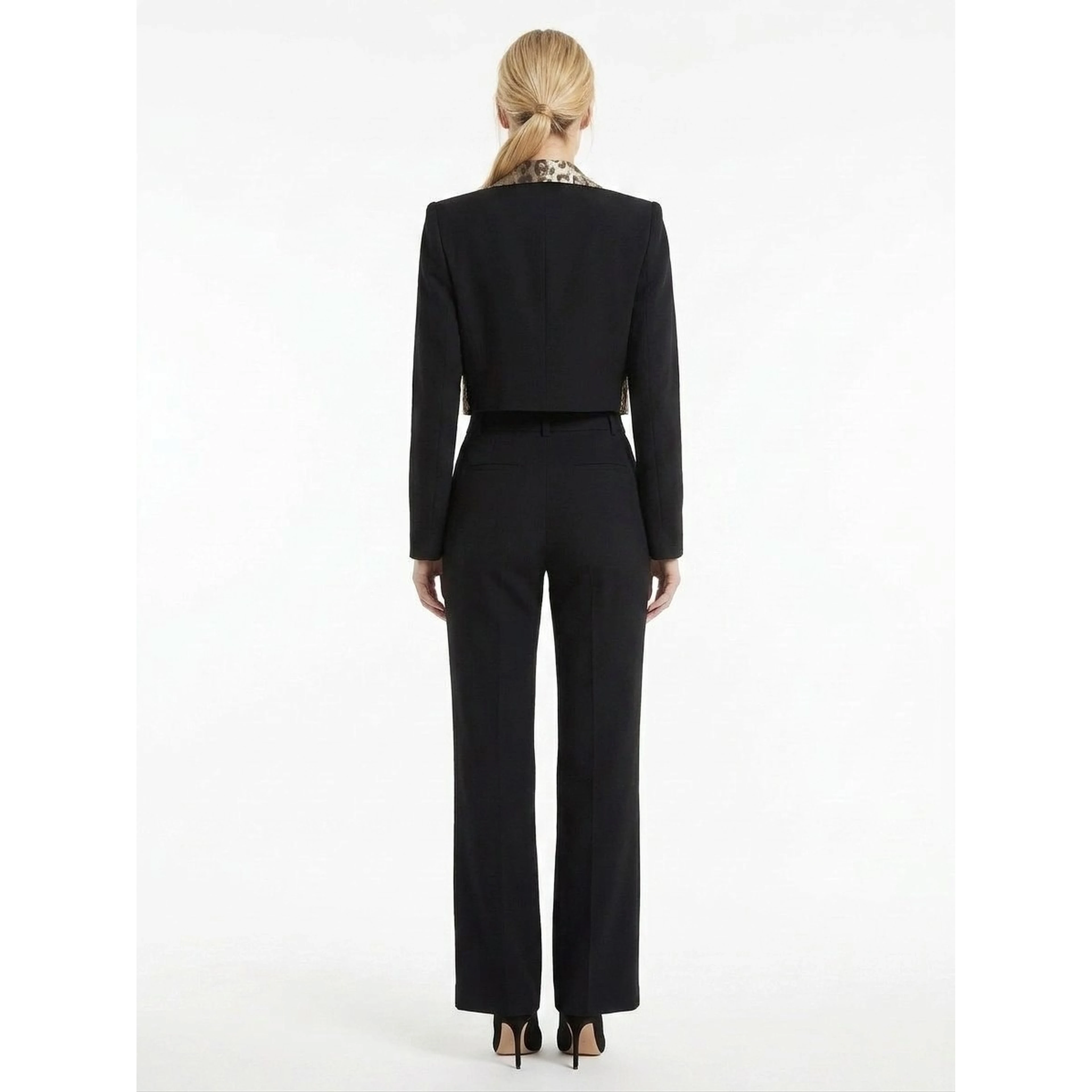 Black Elastane Blazer
