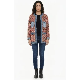 Multicolor Polyester Biker Jacket