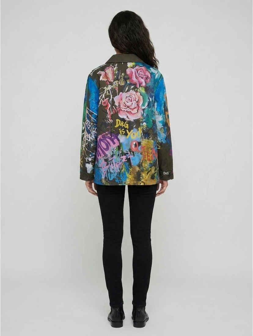 Multicolor Cotton Denim Jacket